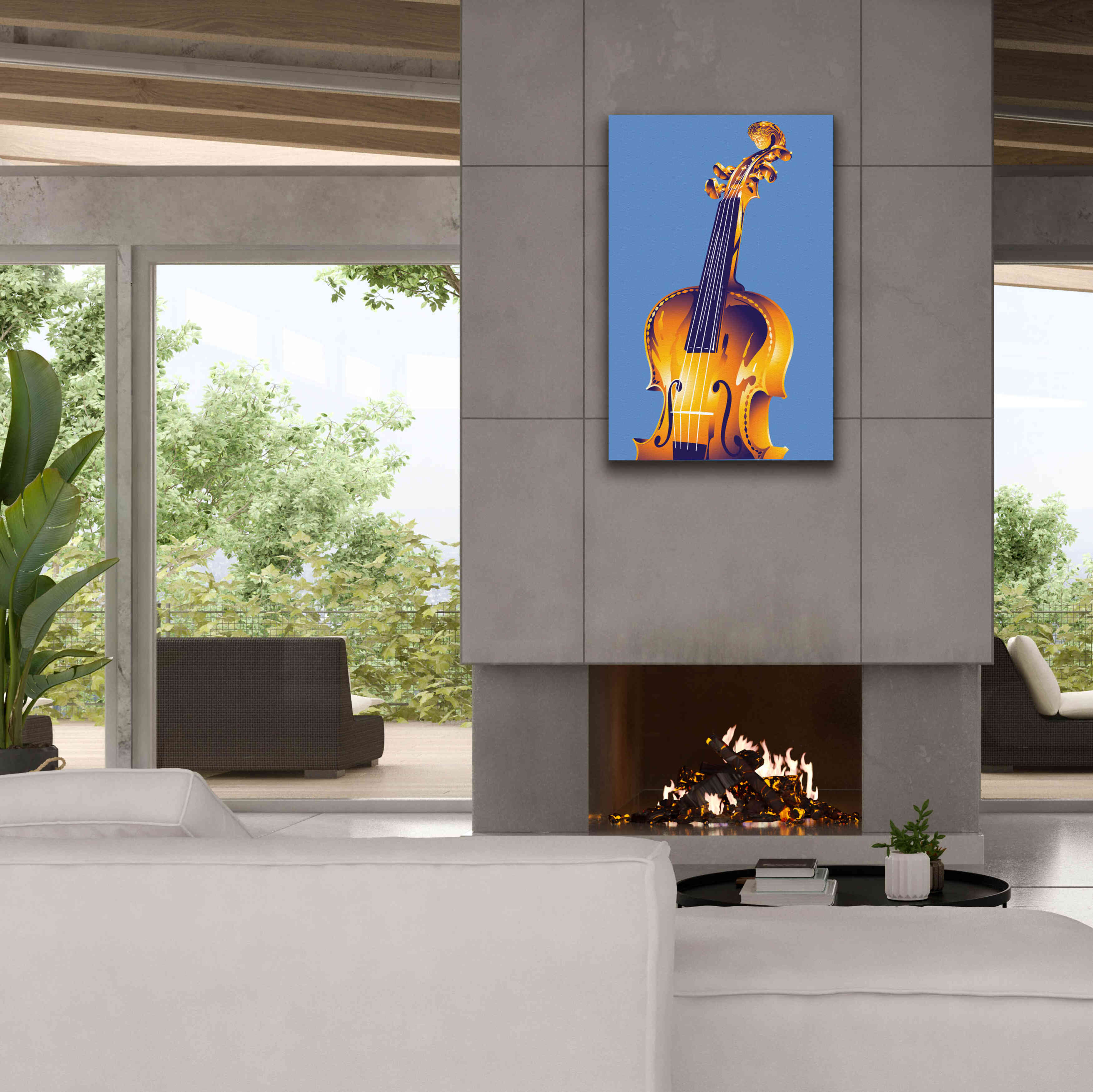 'Violin' by David Chestnutt, Giclee Canvas Wall Art,26 x 40