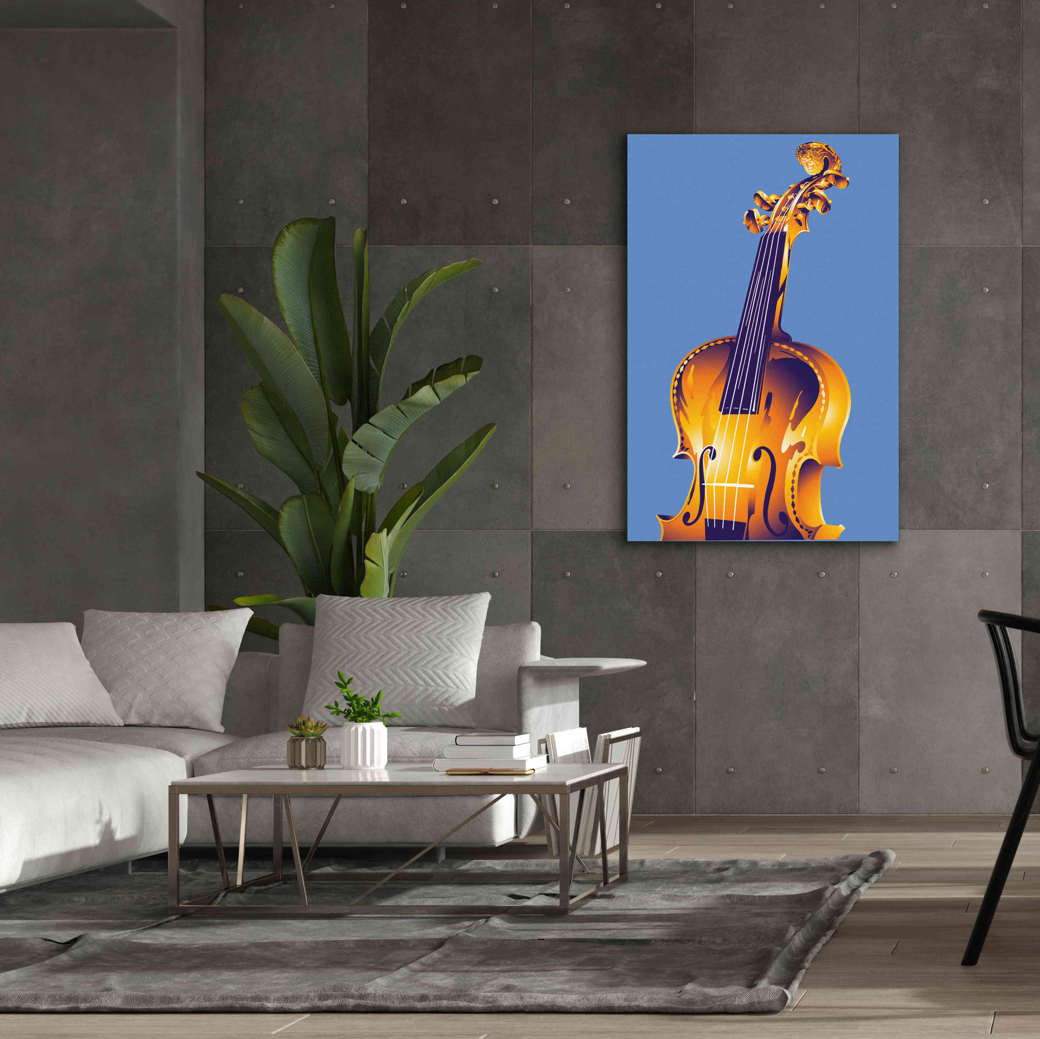 'Violin' by David Chestnutt, Giclee Canvas Wall Art,40 x 60