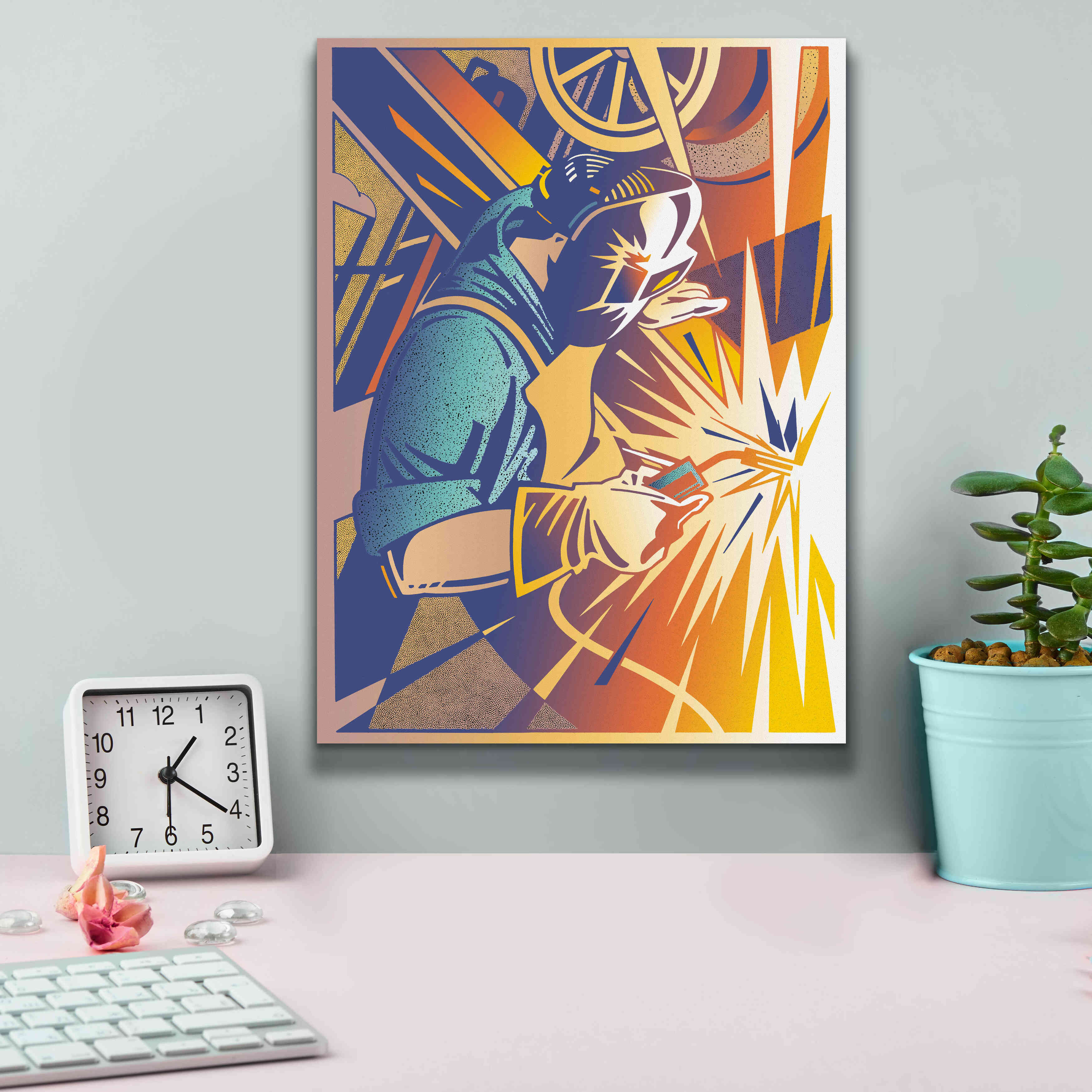 'Welder's Spark' by David Chestnutt, Giclee Canvas Wall Art,12 x 16