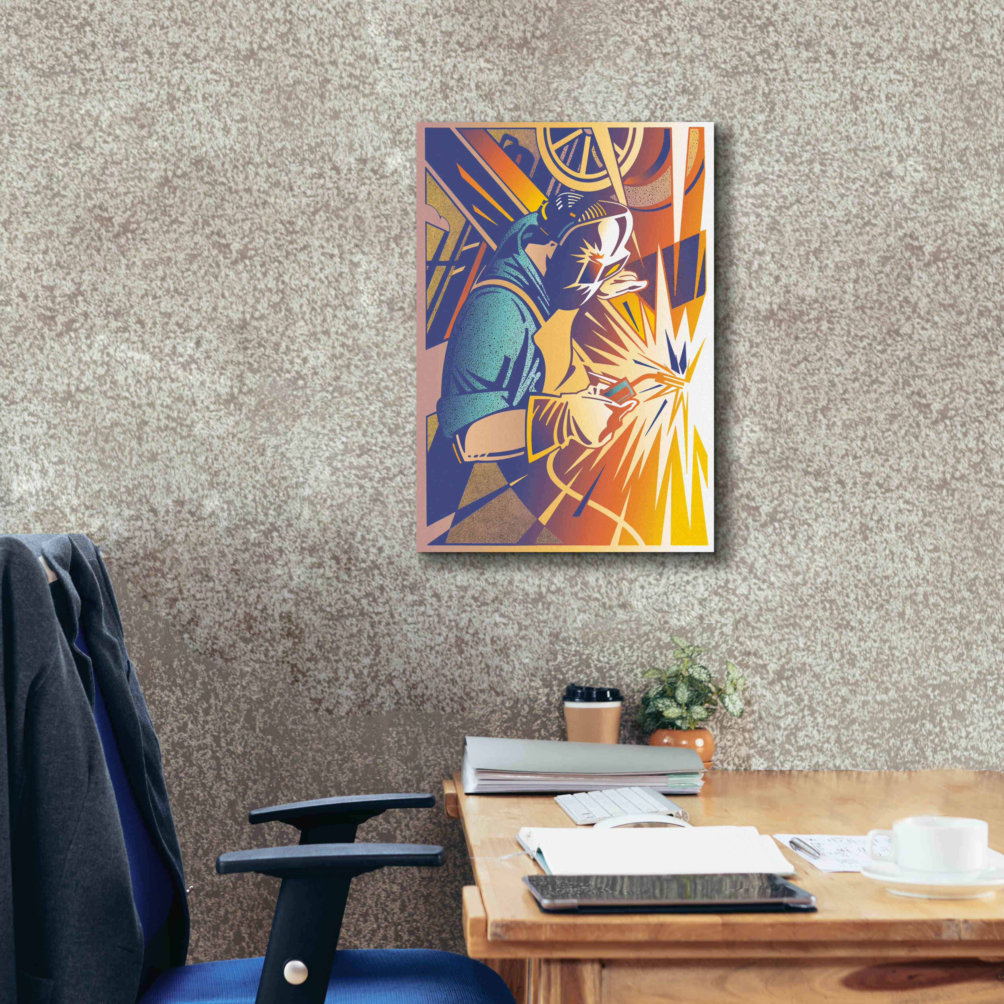 'Welder's Spark' by David Chestnutt, Giclee Canvas Wall Art,18 x 26