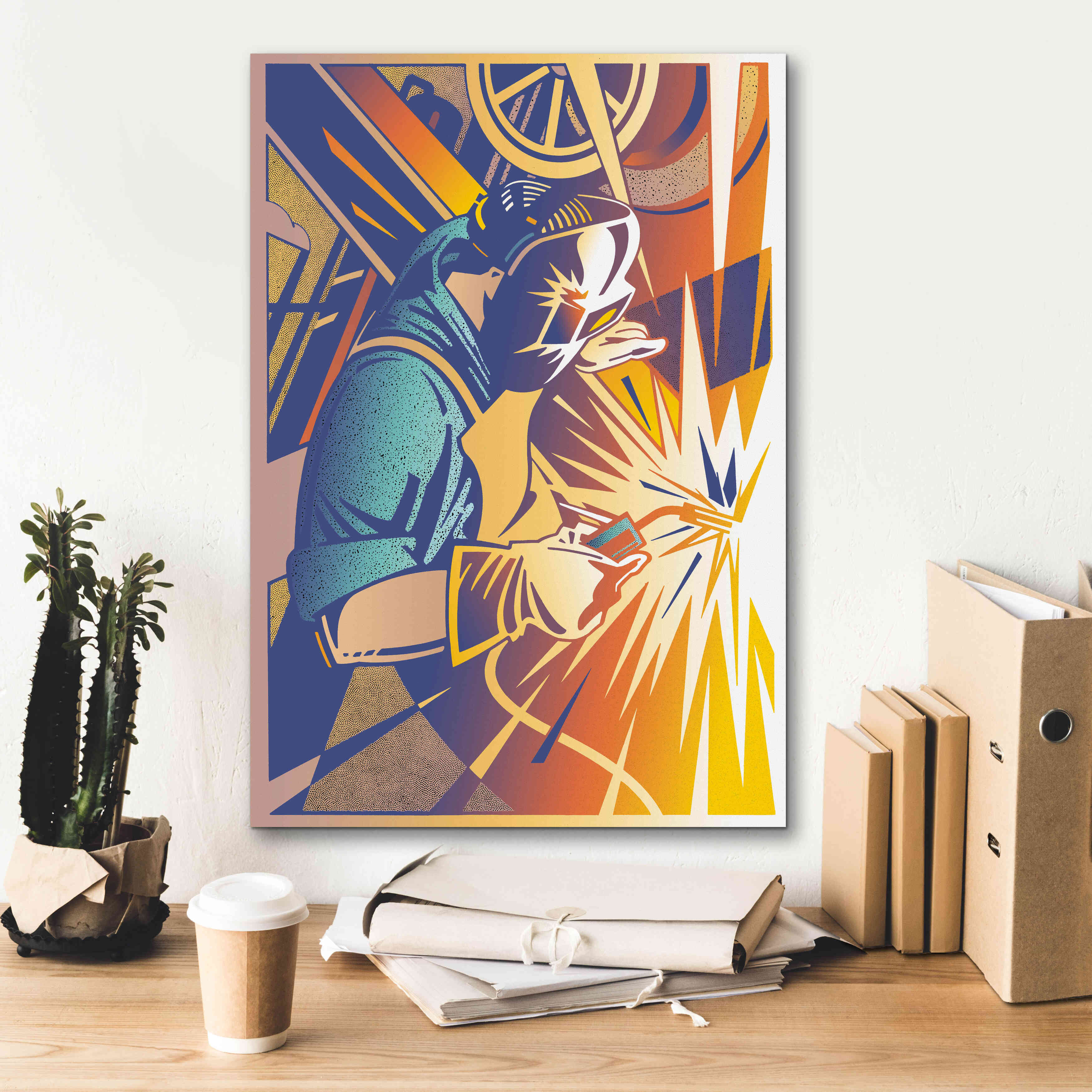 'Welder's Spark' by David Chestnutt, Giclee Canvas Wall Art,18 x 26