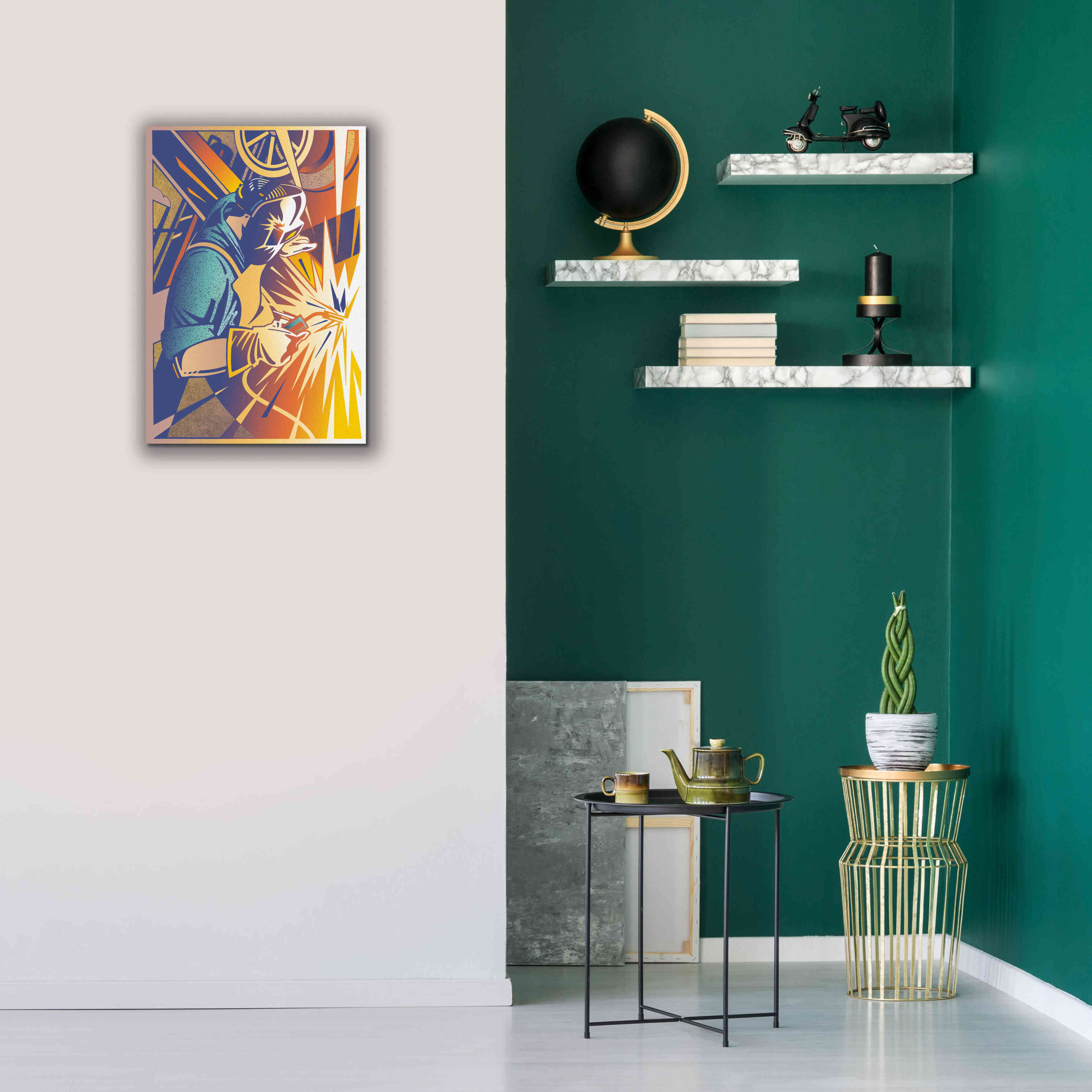 'Welder's Spark' by David Chestnutt, Giclee Canvas Wall Art,18 x 26