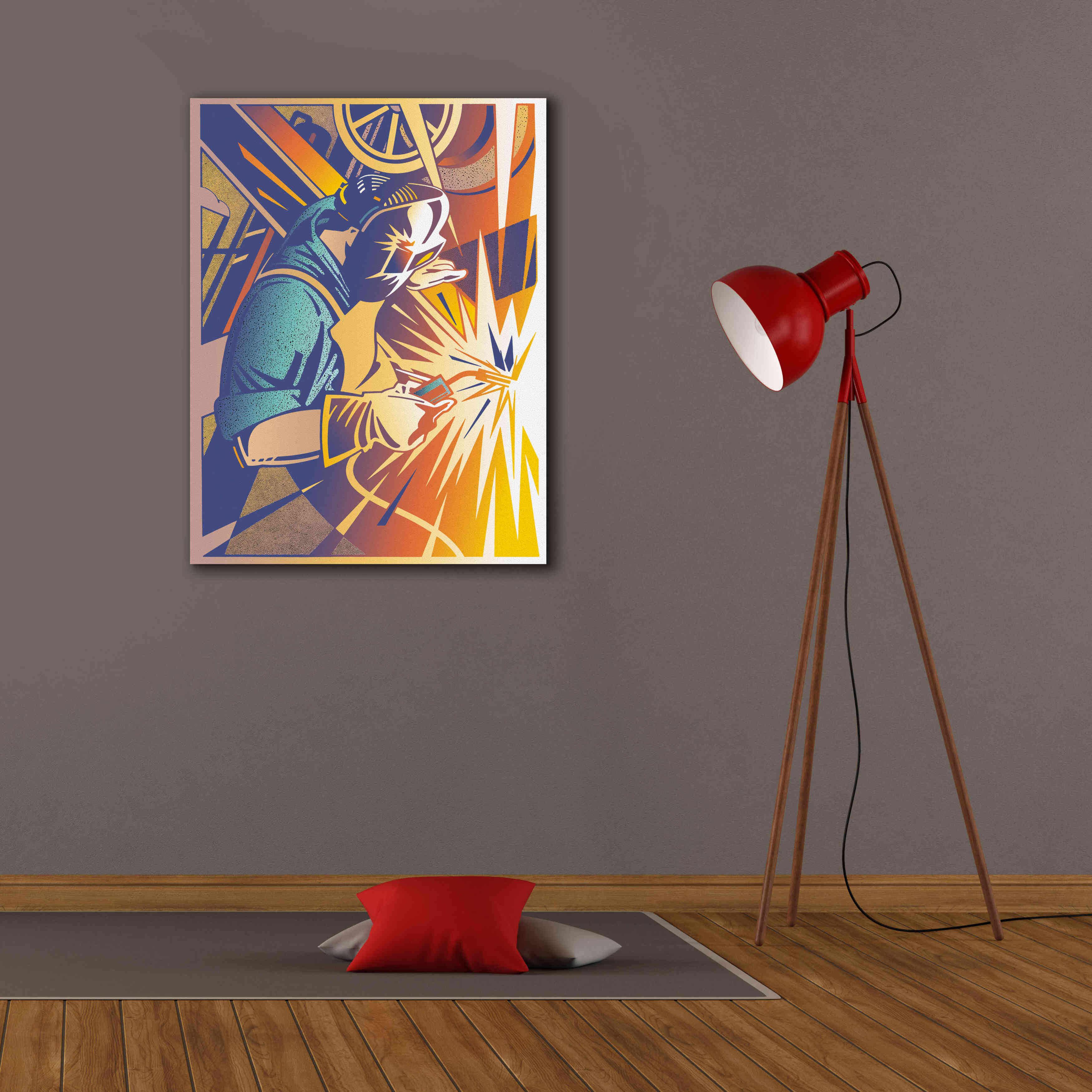 'Welder's Spark' by David Chestnutt, Giclee Canvas Wall Art,26 x 34