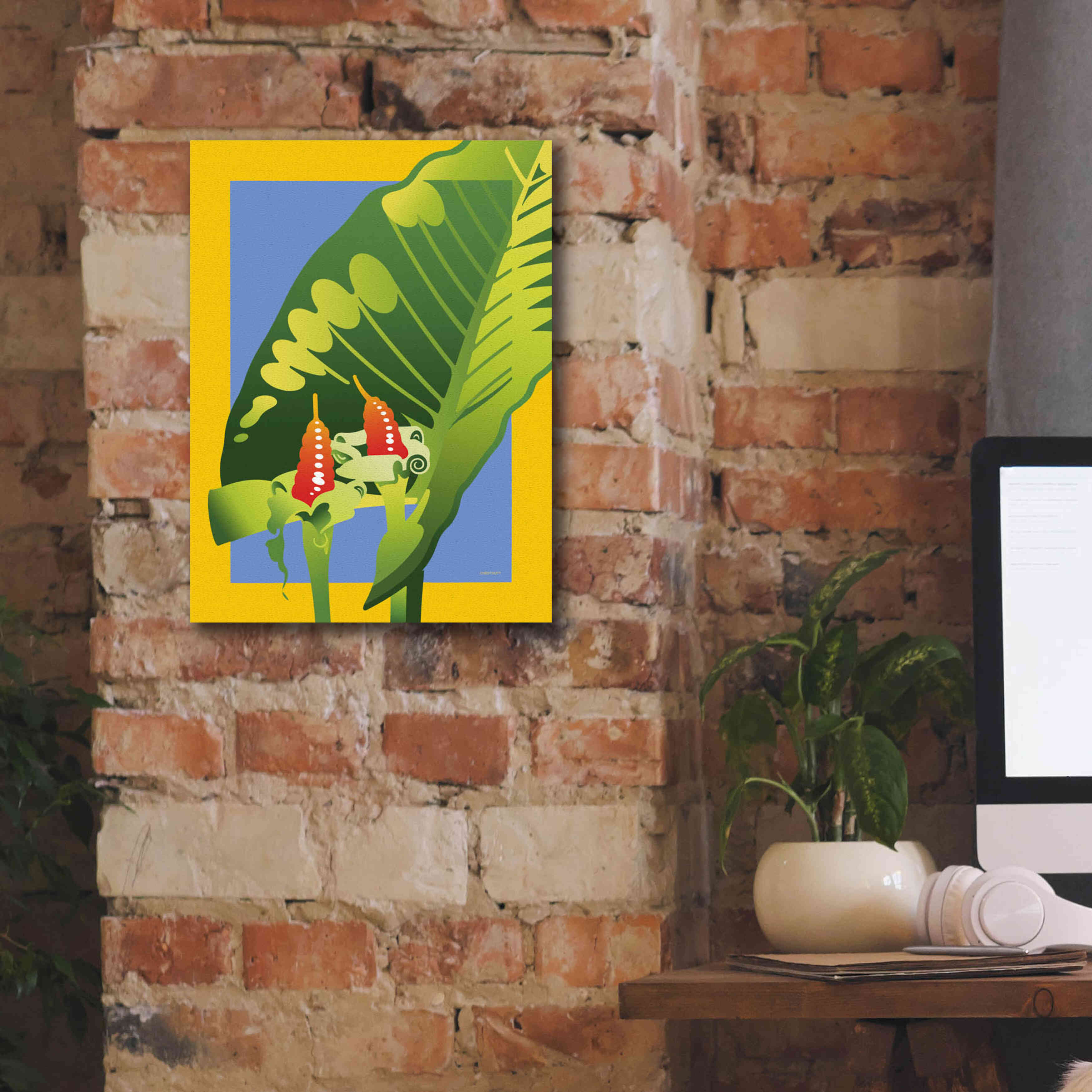 'Alocasia' by David Chestnutt, Giclee Canvas Wall Art,12 x 16