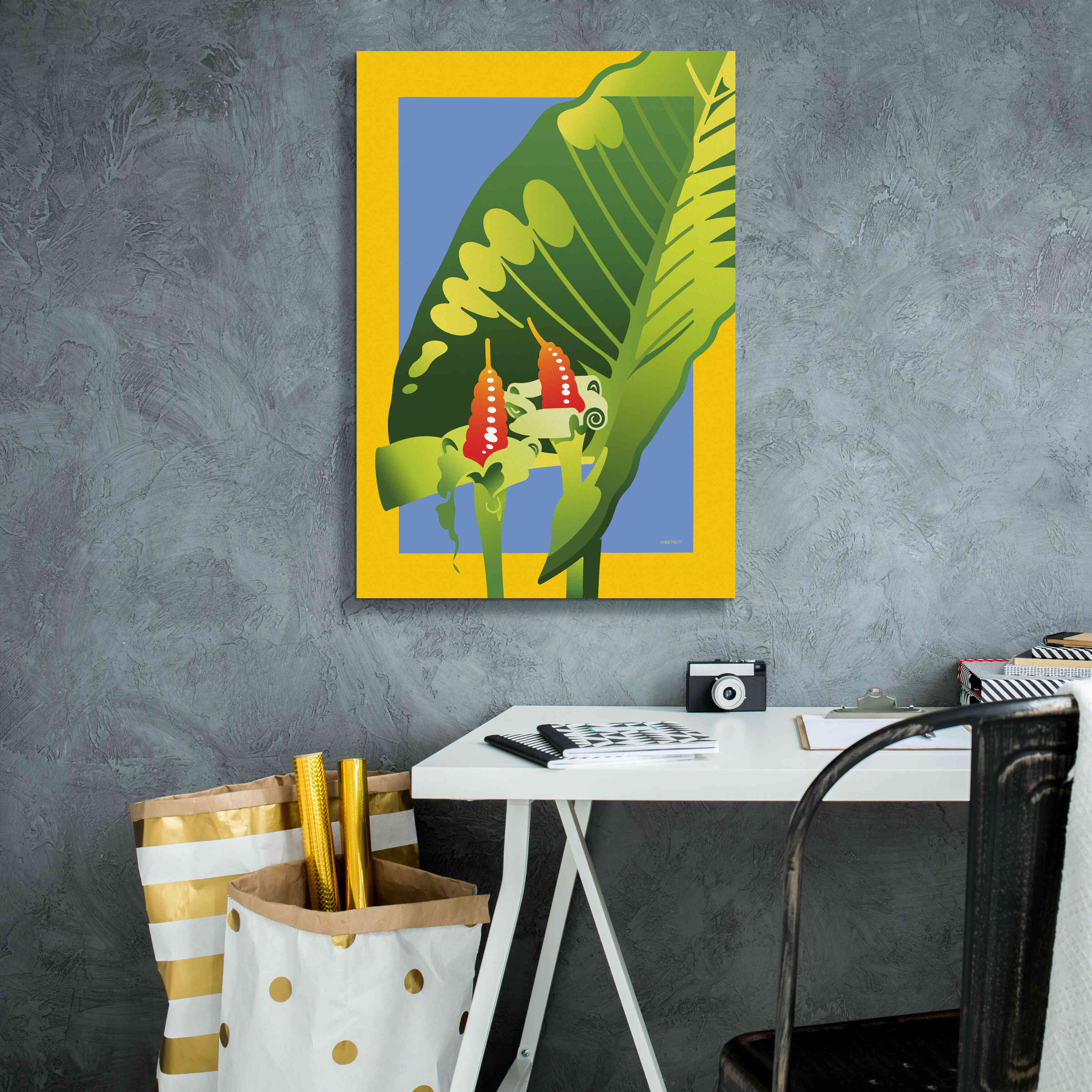 'Alocasia' by David Chestnutt, Giclee Canvas Wall Art,18 x 26