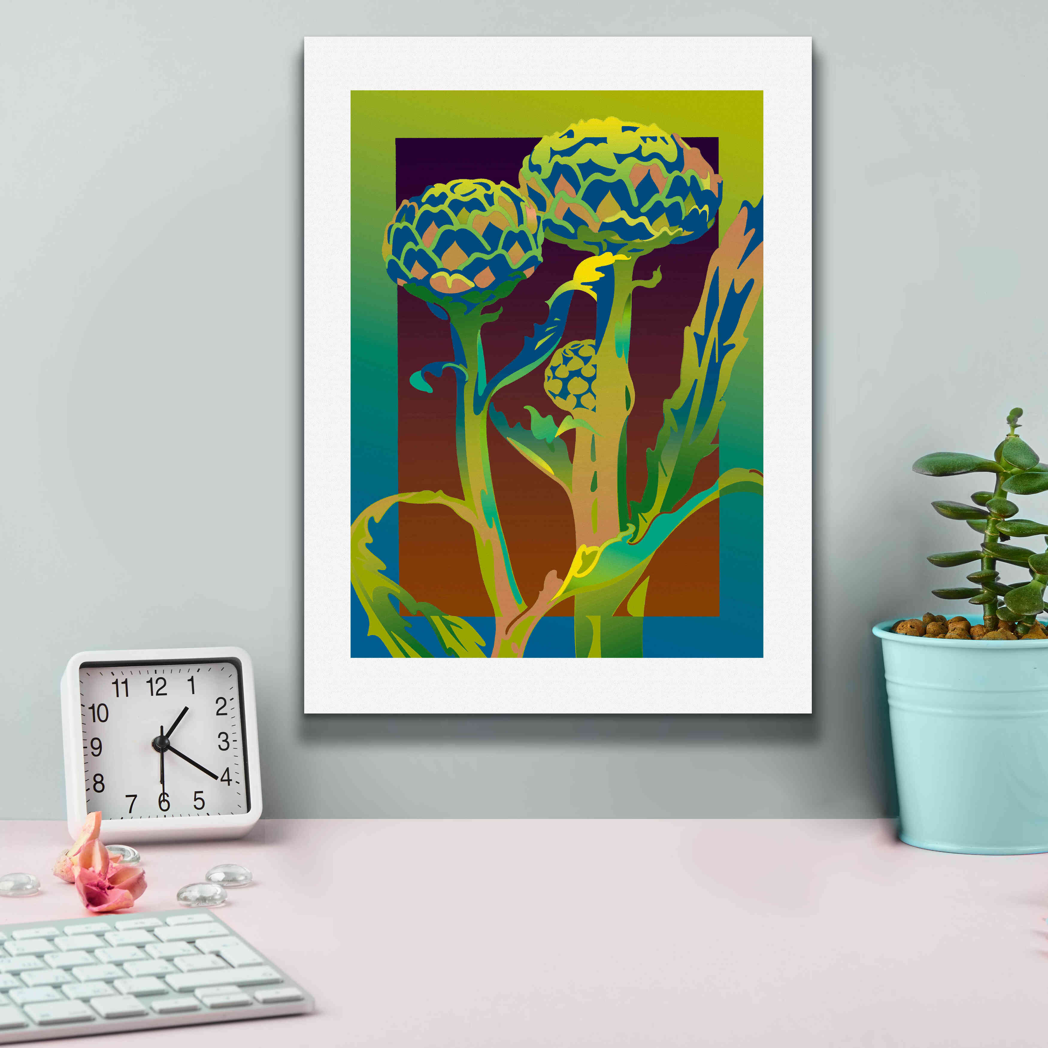 'Artichoke' by David Chestnutt, Giclee Canvas Wall Art,12 x 16