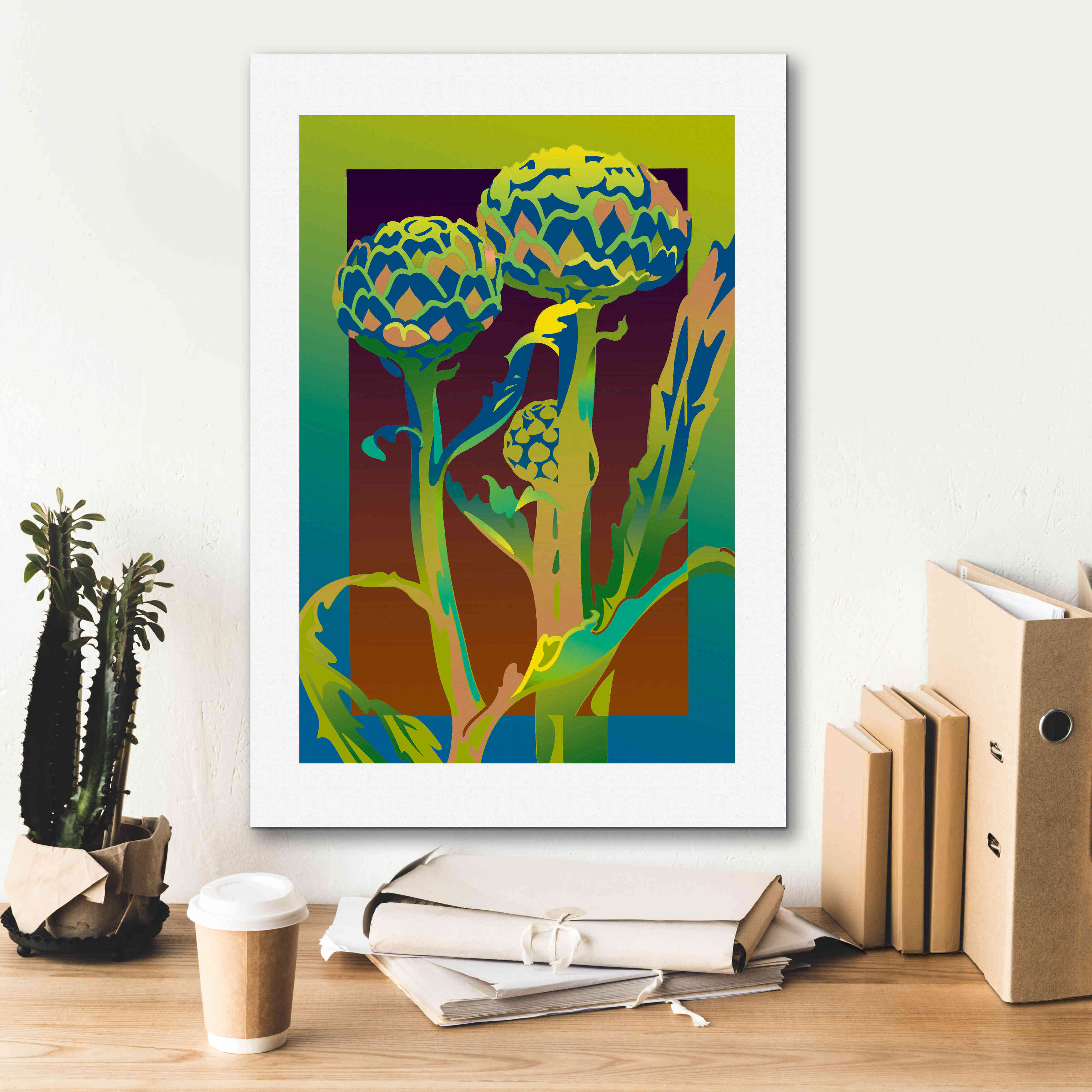 'Artichoke' by David Chestnutt, Giclee Canvas Wall Art,18 x 26