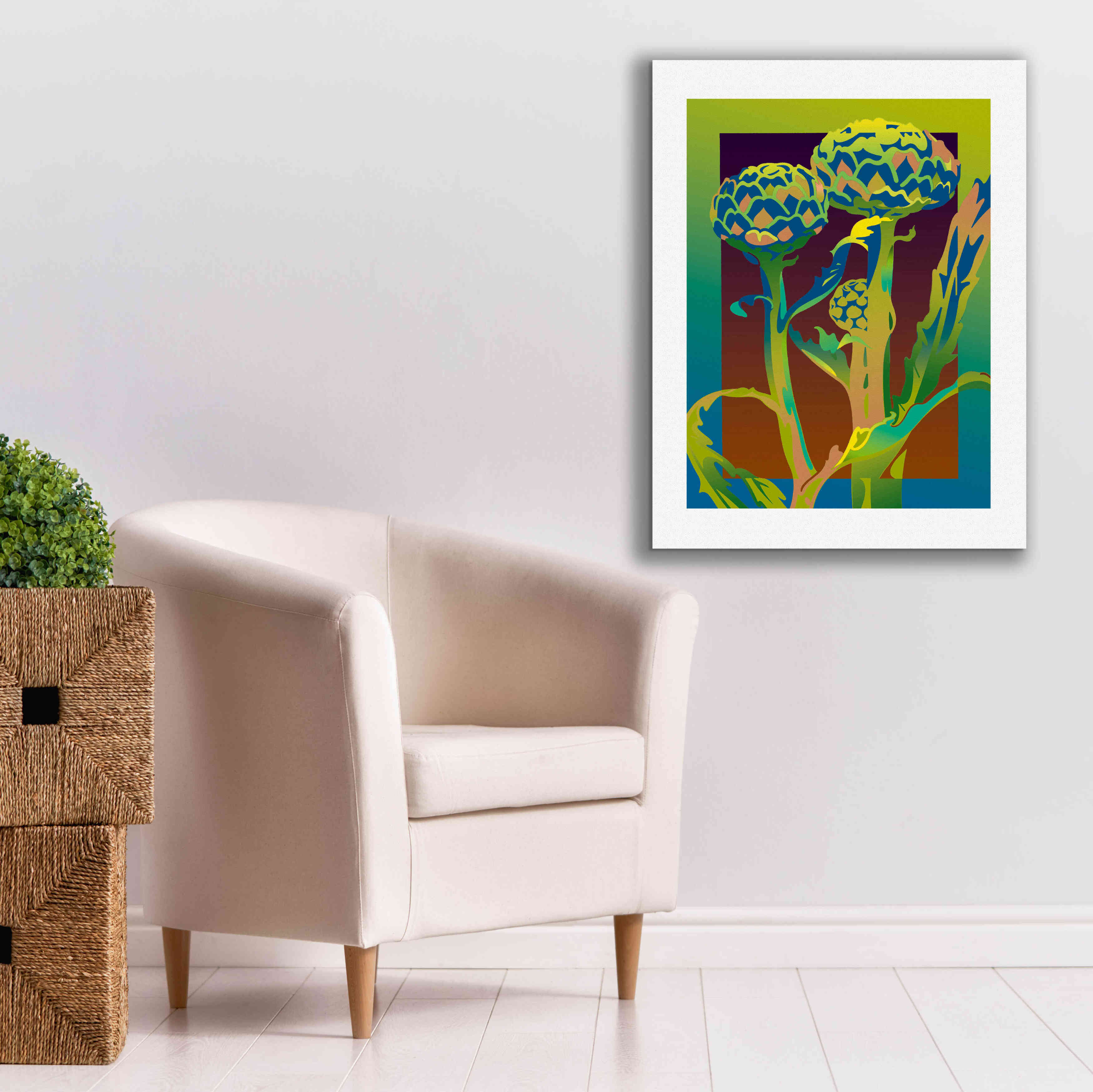 'Artichoke' by David Chestnutt, Giclee Canvas Wall Art,26 x 34