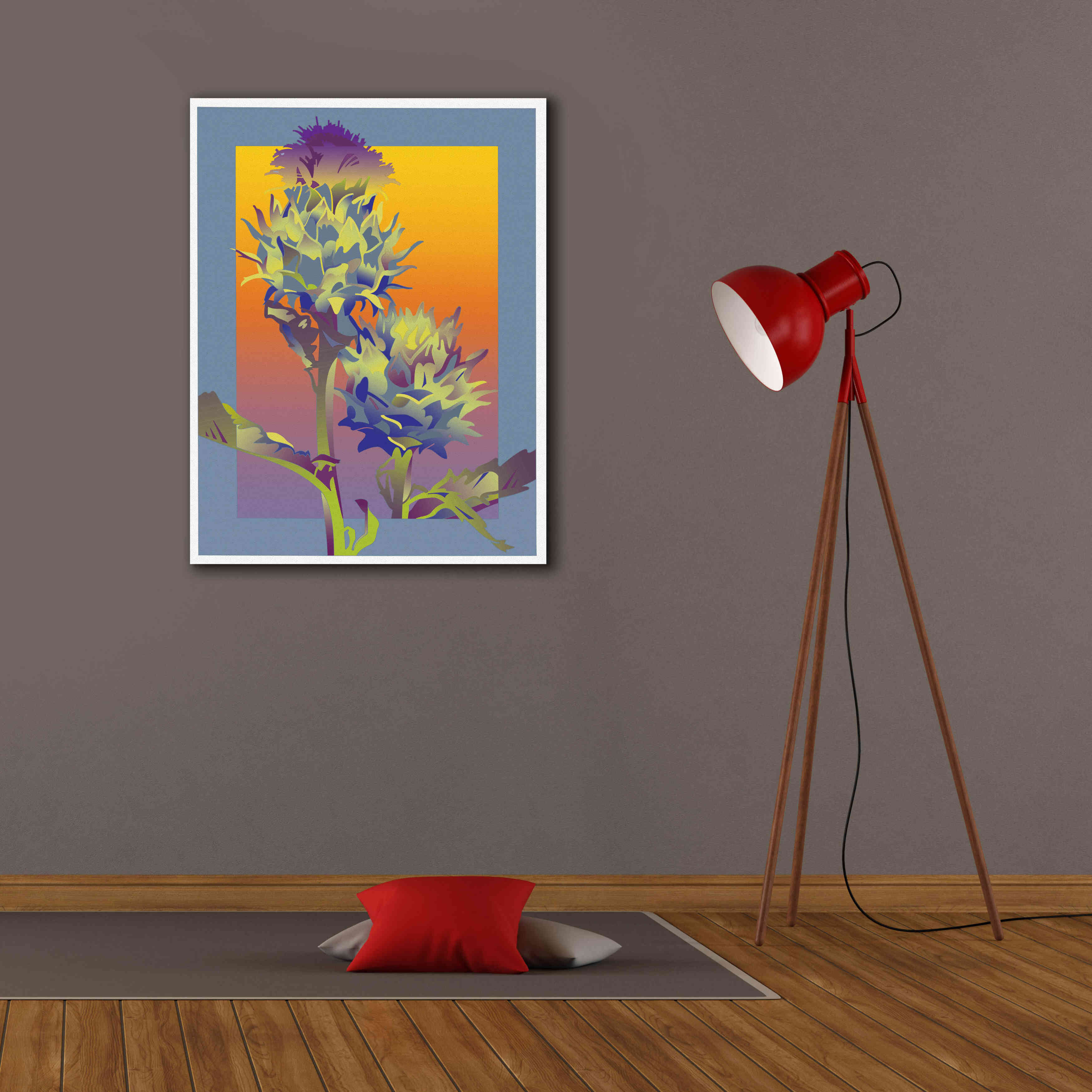 'Blue Thistle' by David Chestnutt, Giclee Canvas Wall Art,26 x 34