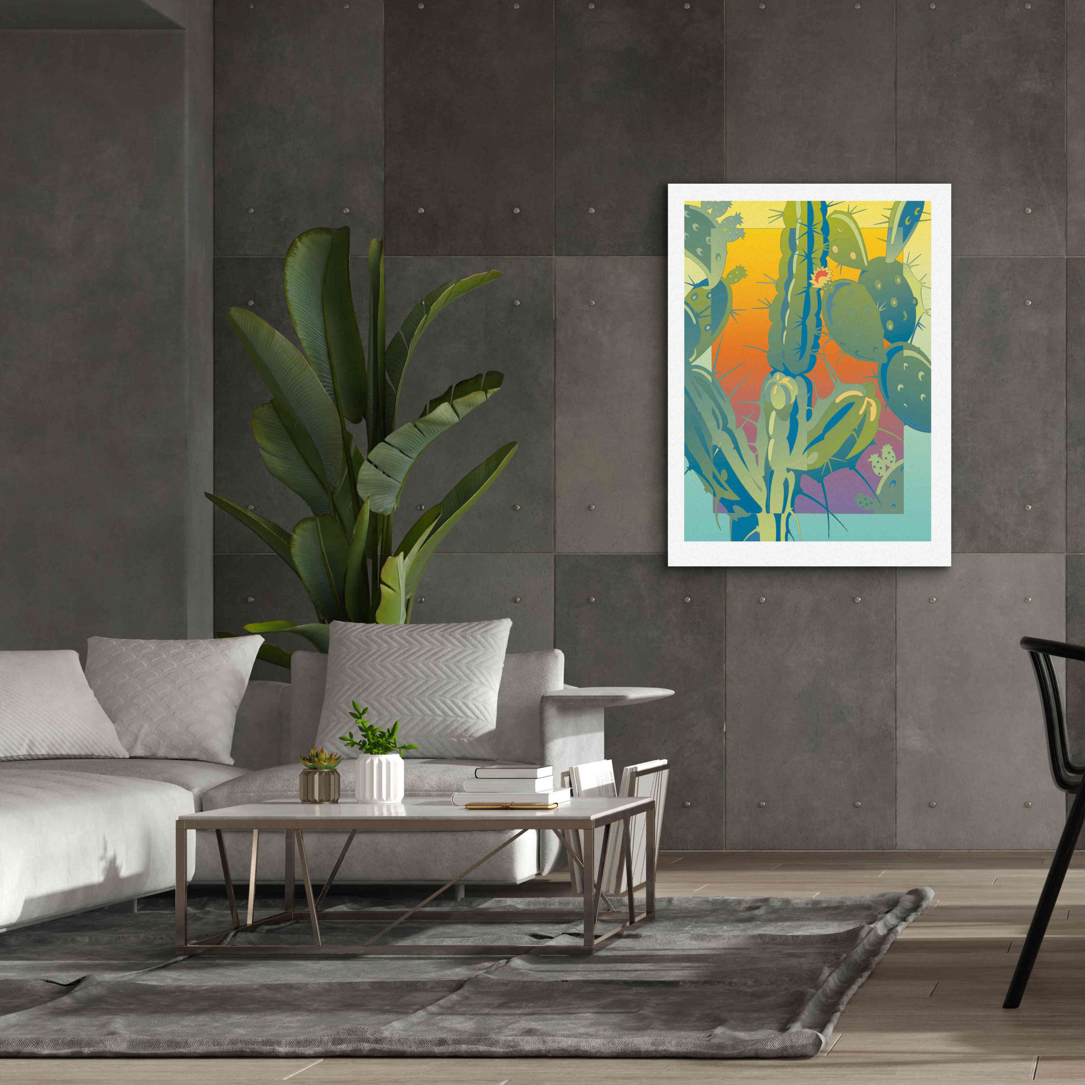 'Cactus' by David Chestnutt, Giclee Canvas Wall Art,40 x 54