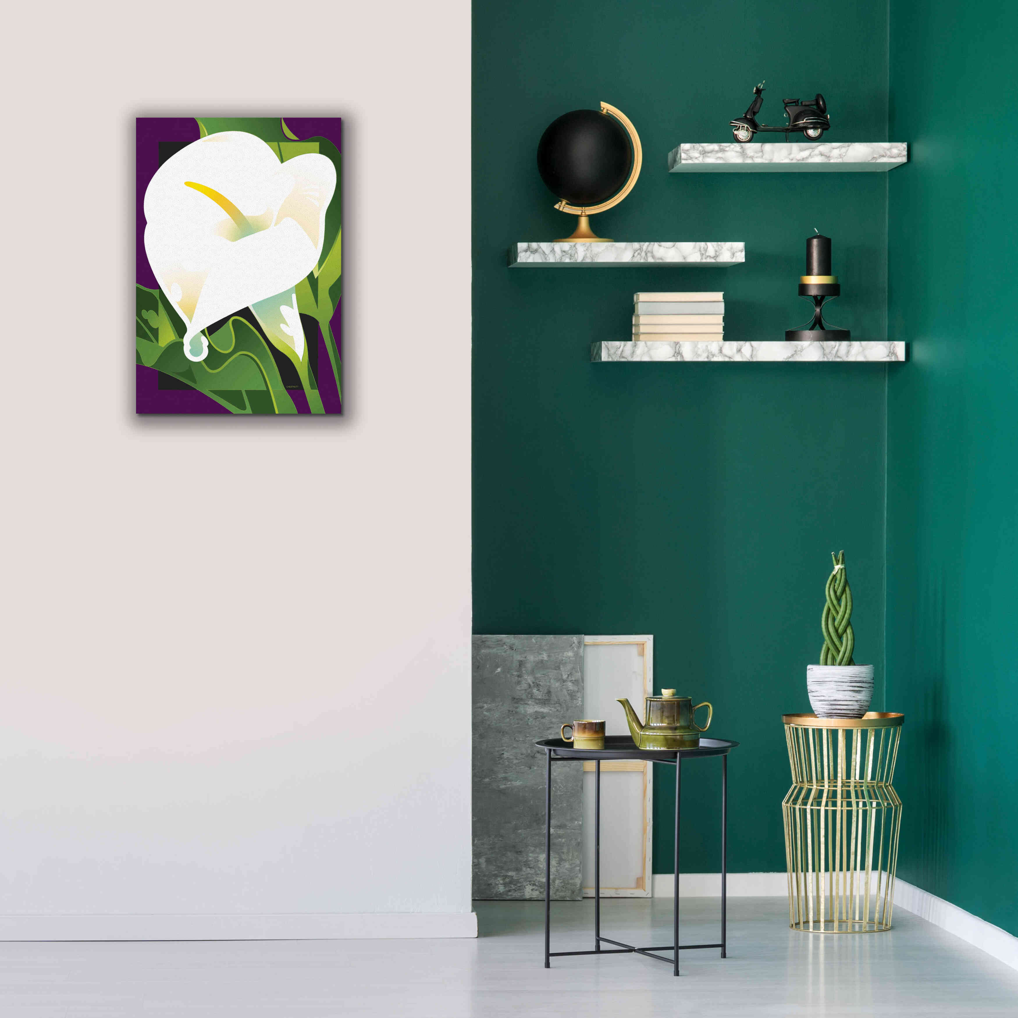 'Calla Lily' by David Chestnutt, Giclee Canvas Wall Art,18 x 26