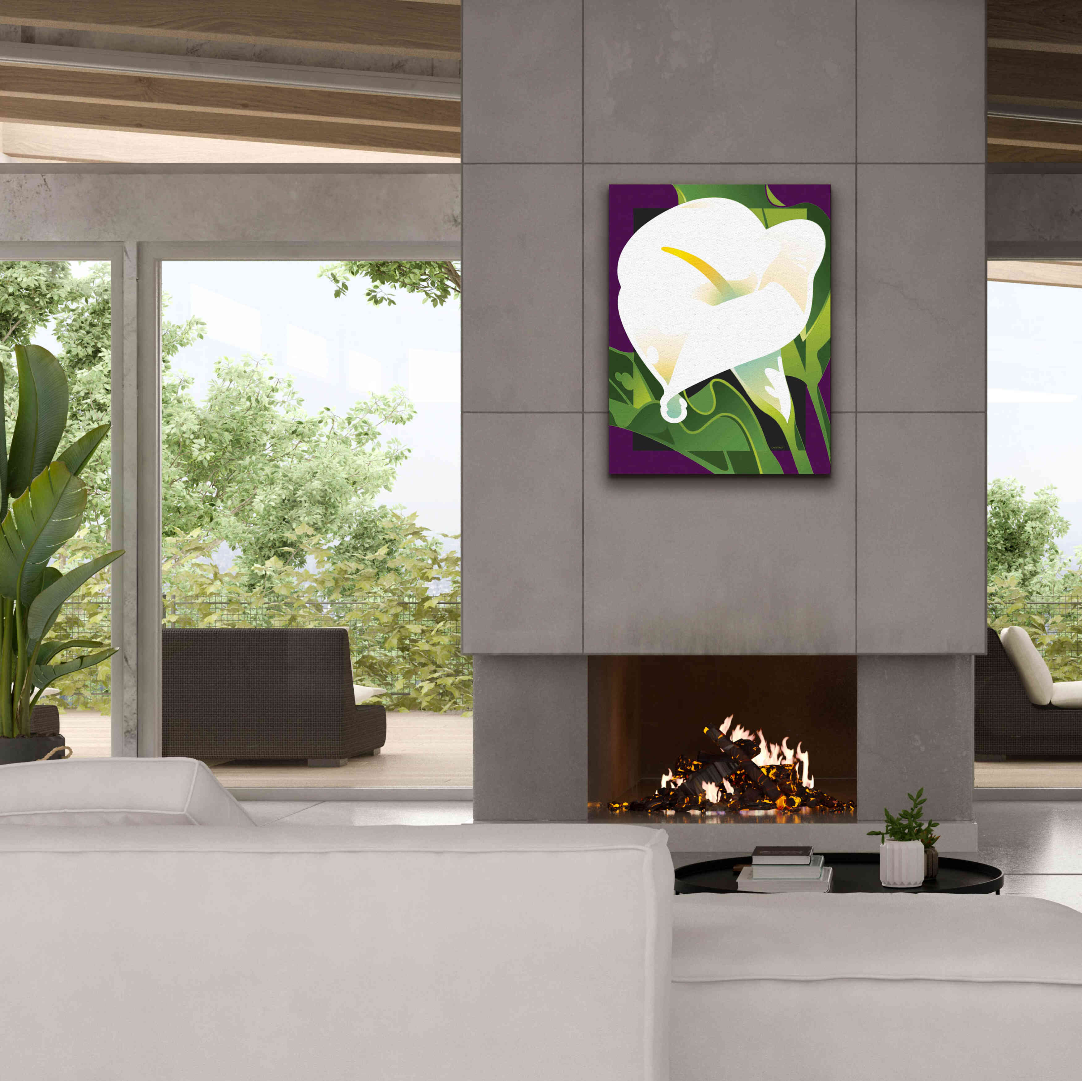 'Calla Lily' by David Chestnutt, Giclee Canvas Wall Art,26 x 34