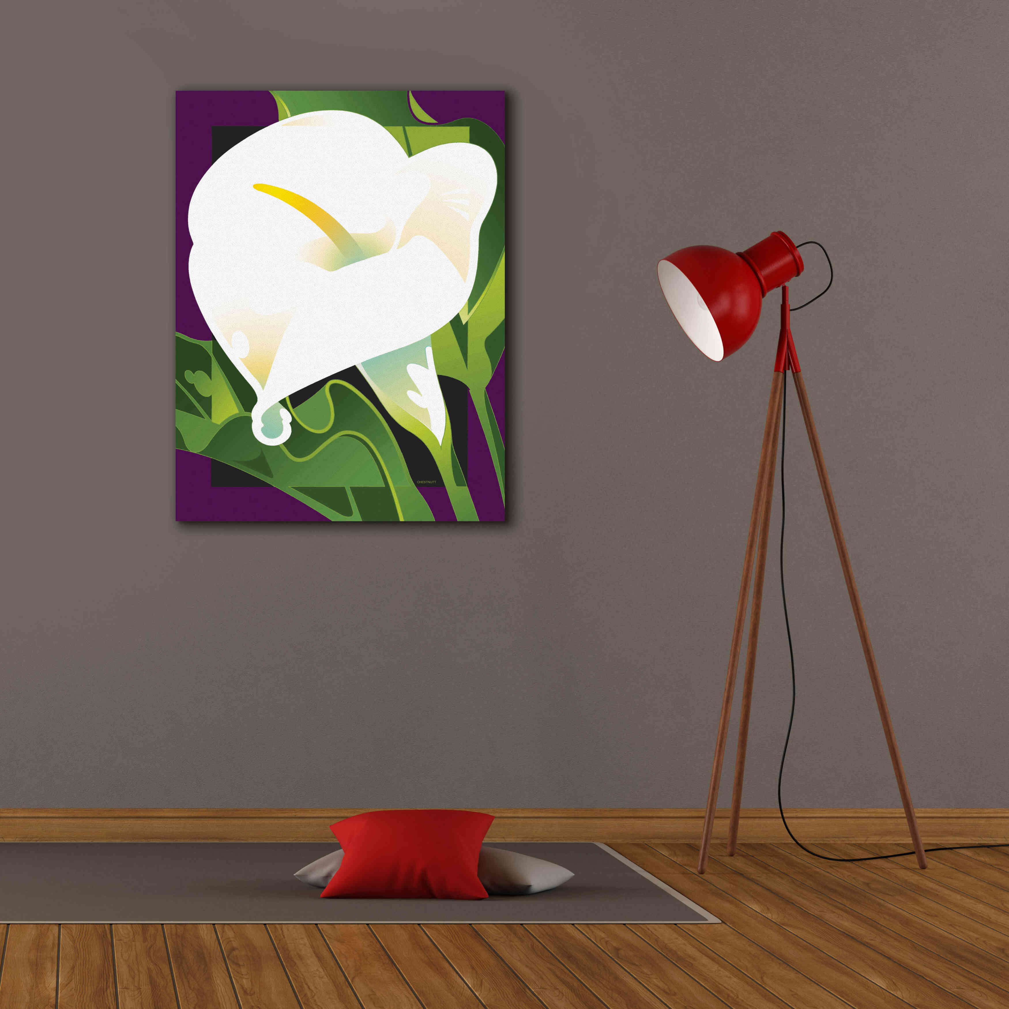 'Calla Lily' by David Chestnutt, Giclee Canvas Wall Art,26 x 34