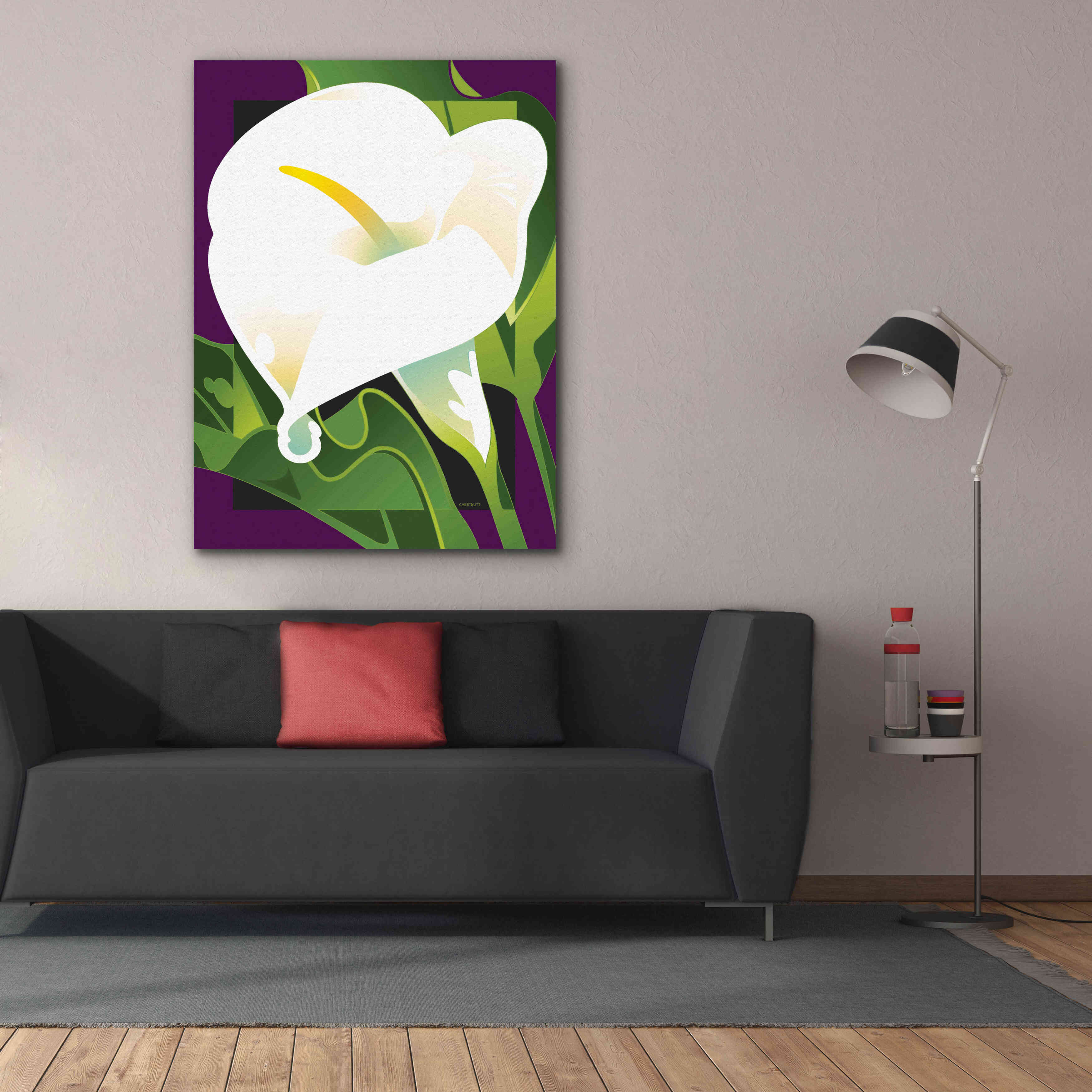 'Calla Lily' by David Chestnutt, Giclee Canvas Wall Art,40 x 54