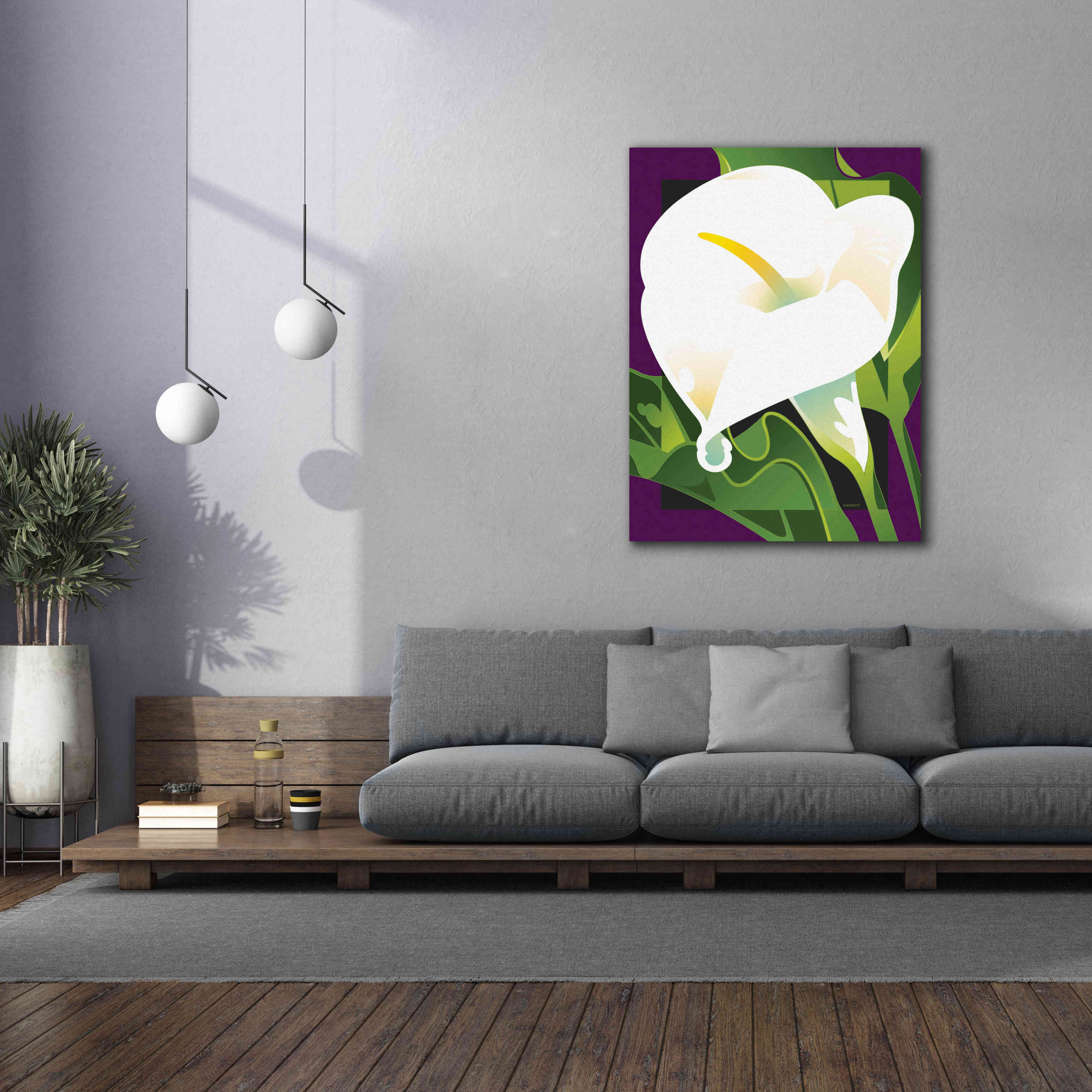 'Calla Lily' by David Chestnutt, Giclee Canvas Wall Art,40 x 54