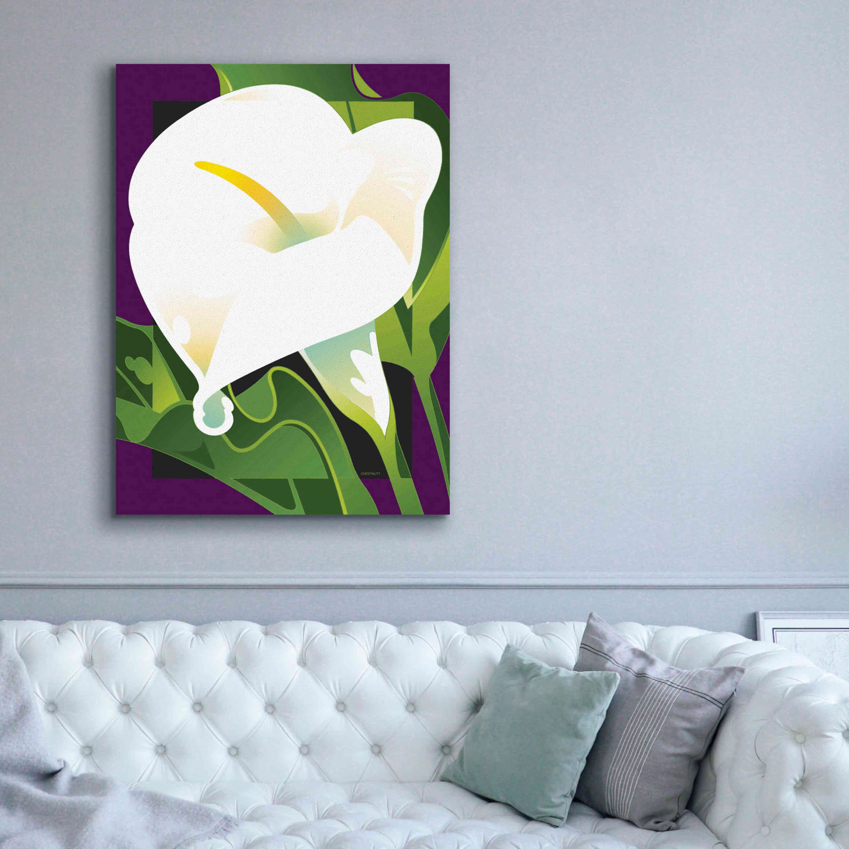 'Calla Lily' by David Chestnutt, Giclee Canvas Wall Art,40 x 54
