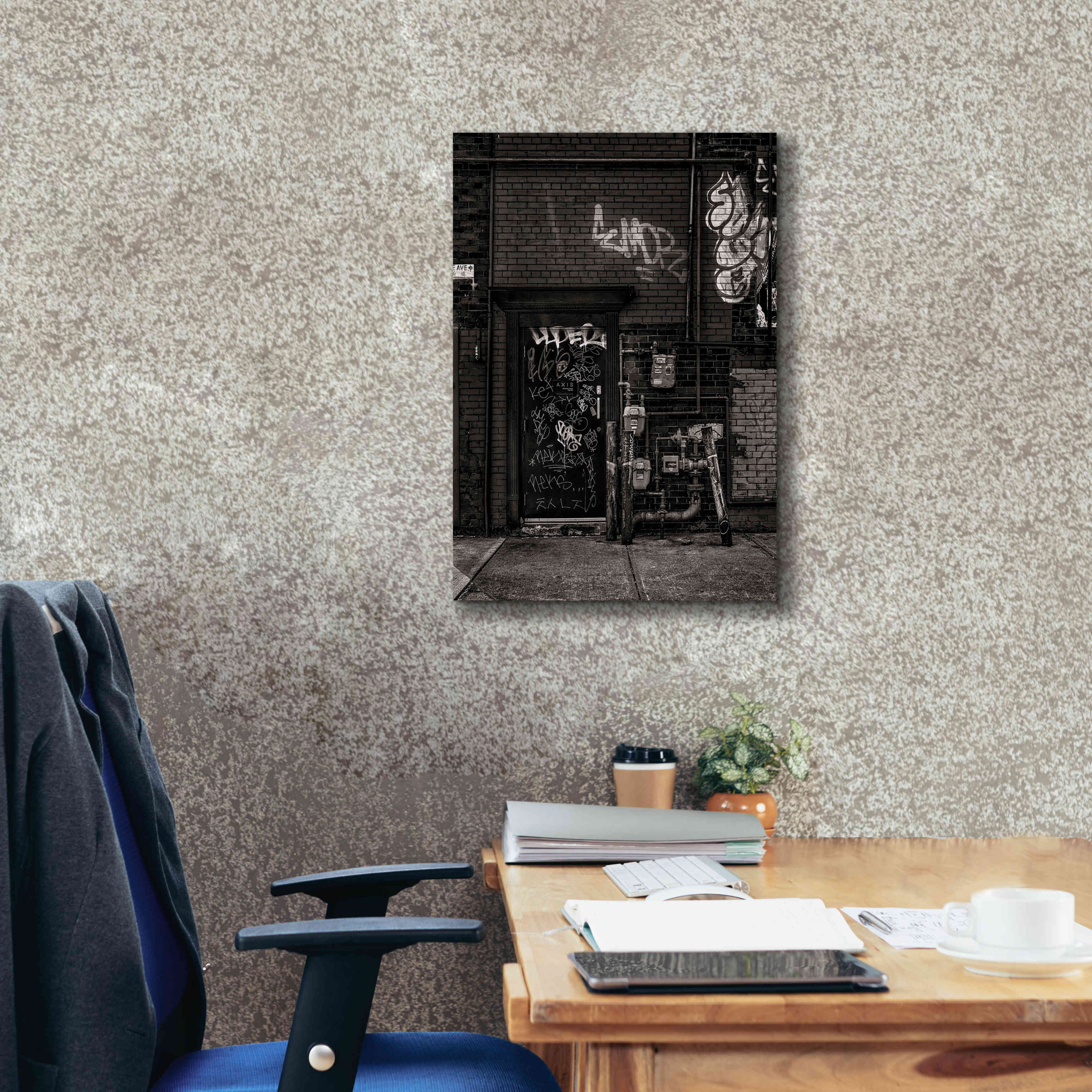 'Alleyway Pipes No 4' by Brian Carson, Giclee Canvas Wall Art,18 x 26