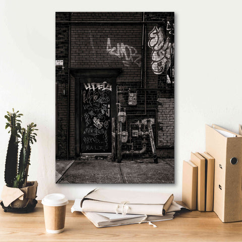 Image of 'Alleyway Pipes No 4' by Brian Carson, Giclee Canvas Wall Art,18 x 26
