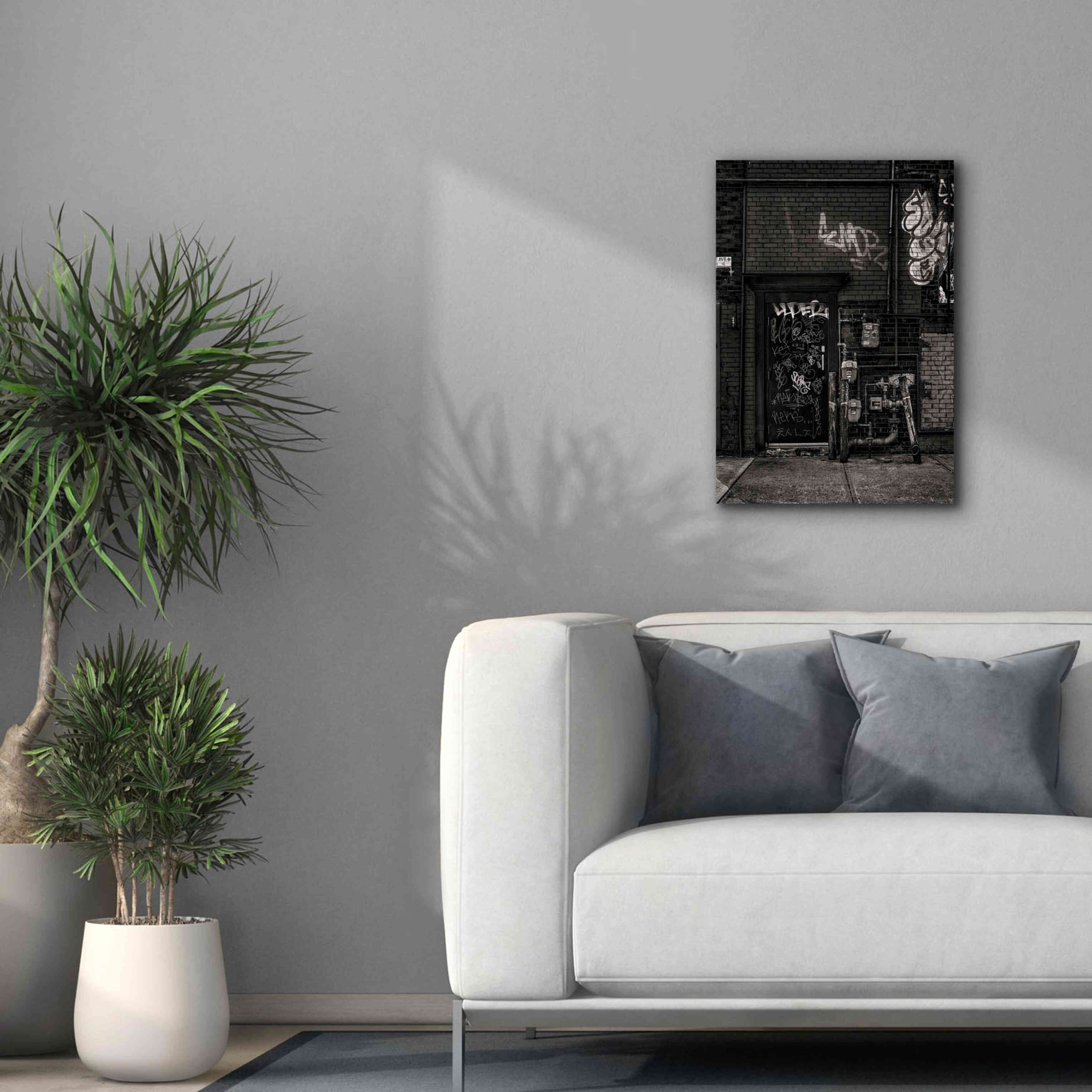 'Alleyway Pipes No 4' by Brian Carson, Giclee Canvas Wall Art,18 x 26