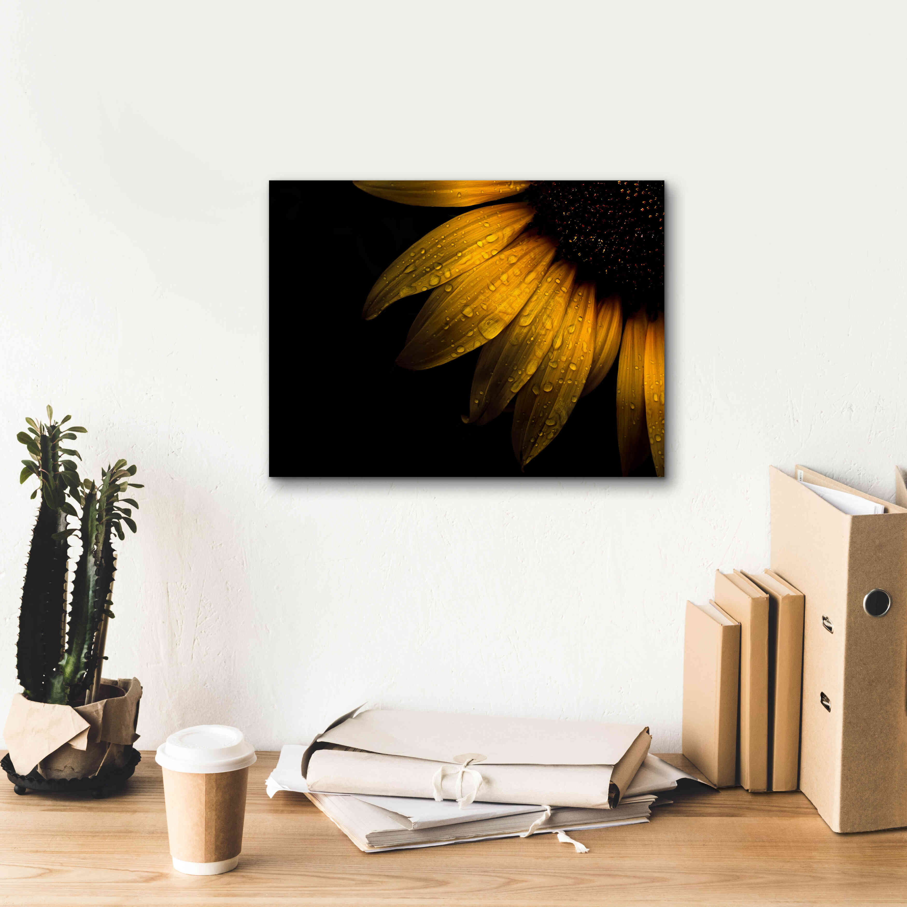 'Backyard Flowers 28 Sunflower' by Brian Carson, Giclee Canvas Wall Art,16 x 12