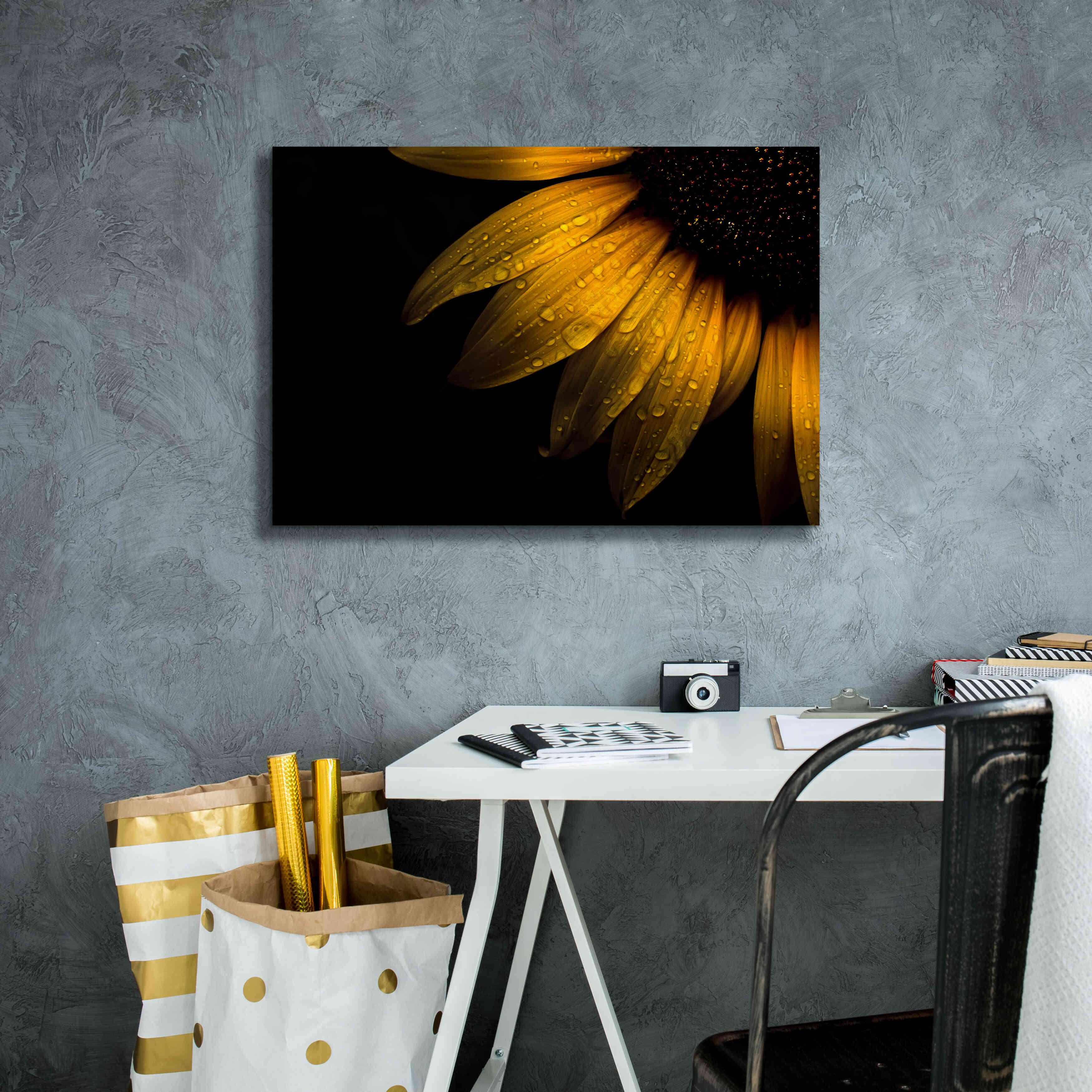 'Backyard Flowers 28 Sunflower' by Brian Carson, Giclee Canvas Wall Art,26 x 18