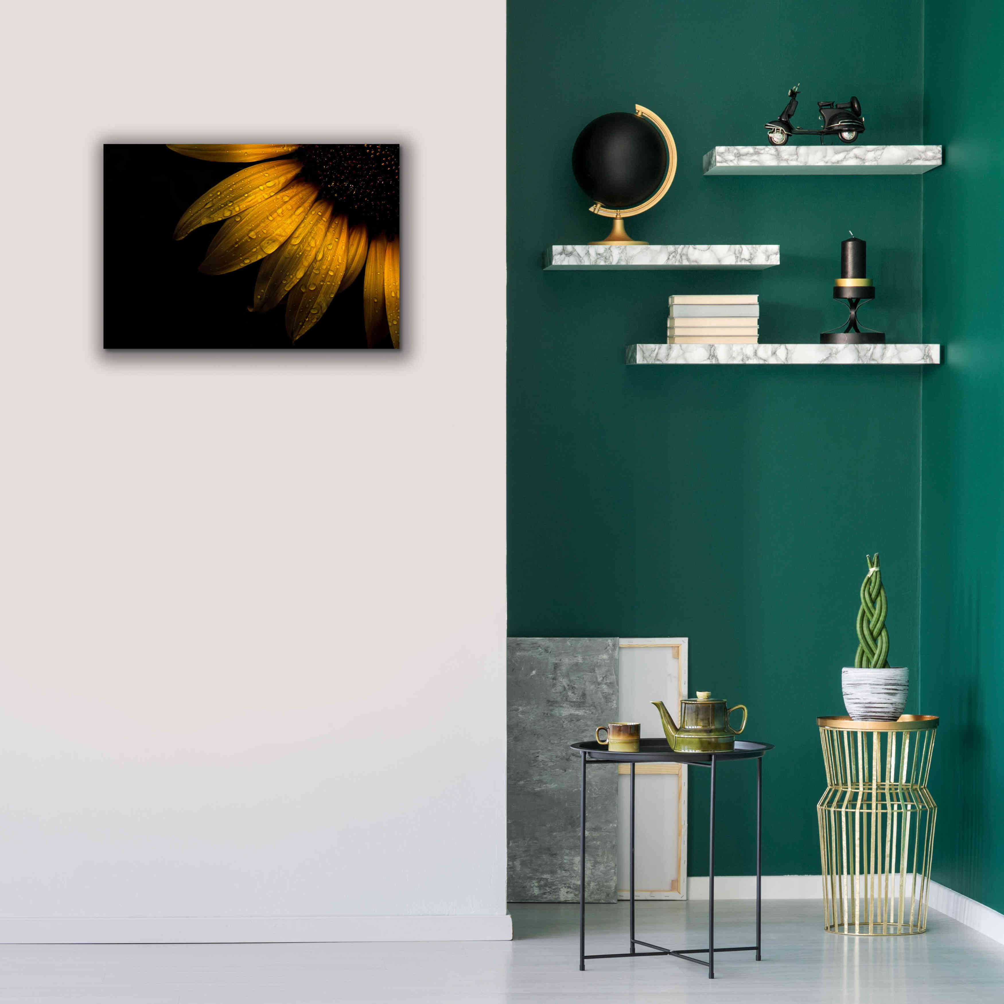 'Backyard Flowers 28 Sunflower' by Brian Carson, Giclee Canvas Wall Art,26 x 18