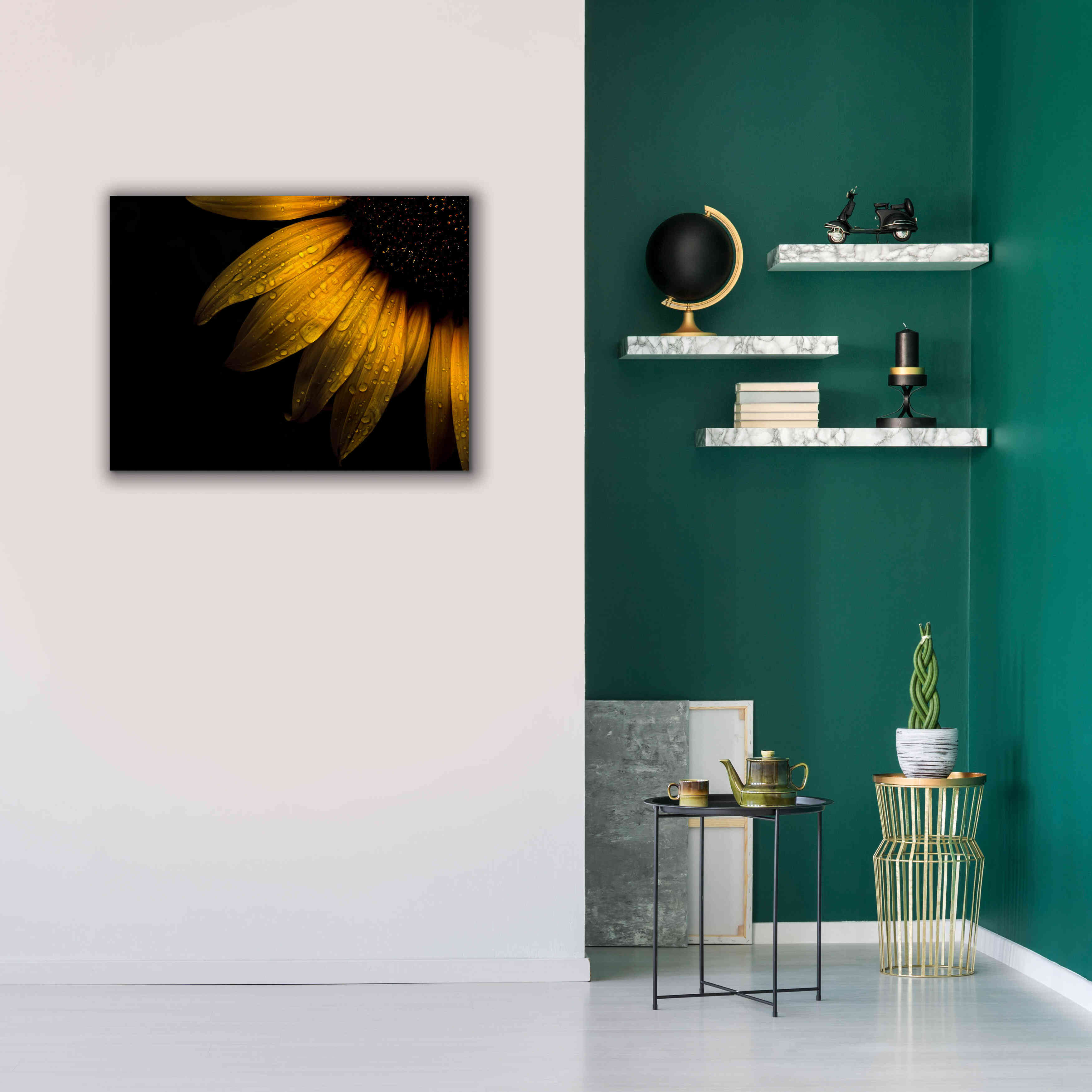 'Backyard Flowers 28 Sunflower' by Brian Carson, Giclee Canvas Wall Art,34 x 26