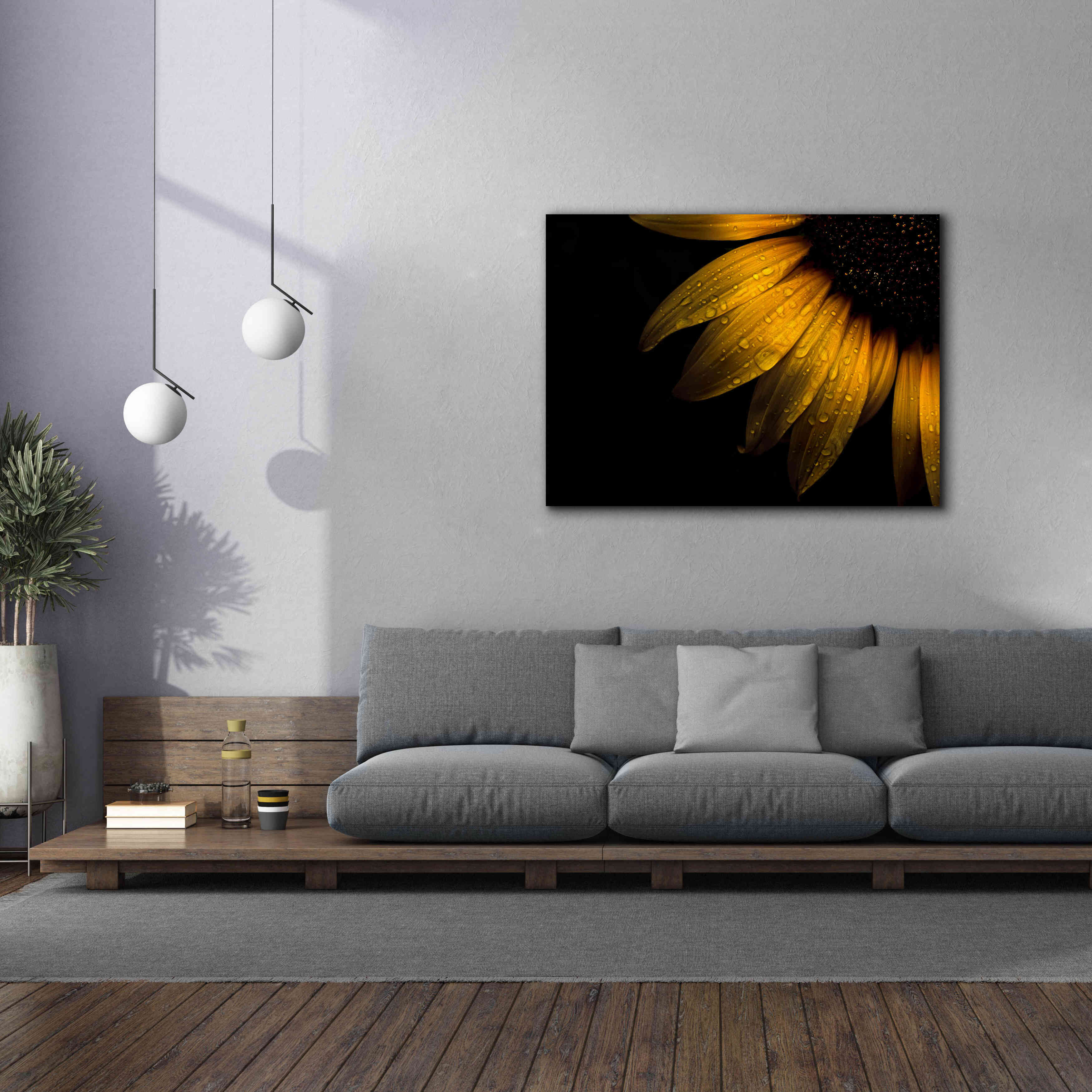 'Backyard Flowers 28 Sunflower' by Brian Carson, Giclee Canvas Wall Art,54 x 40
