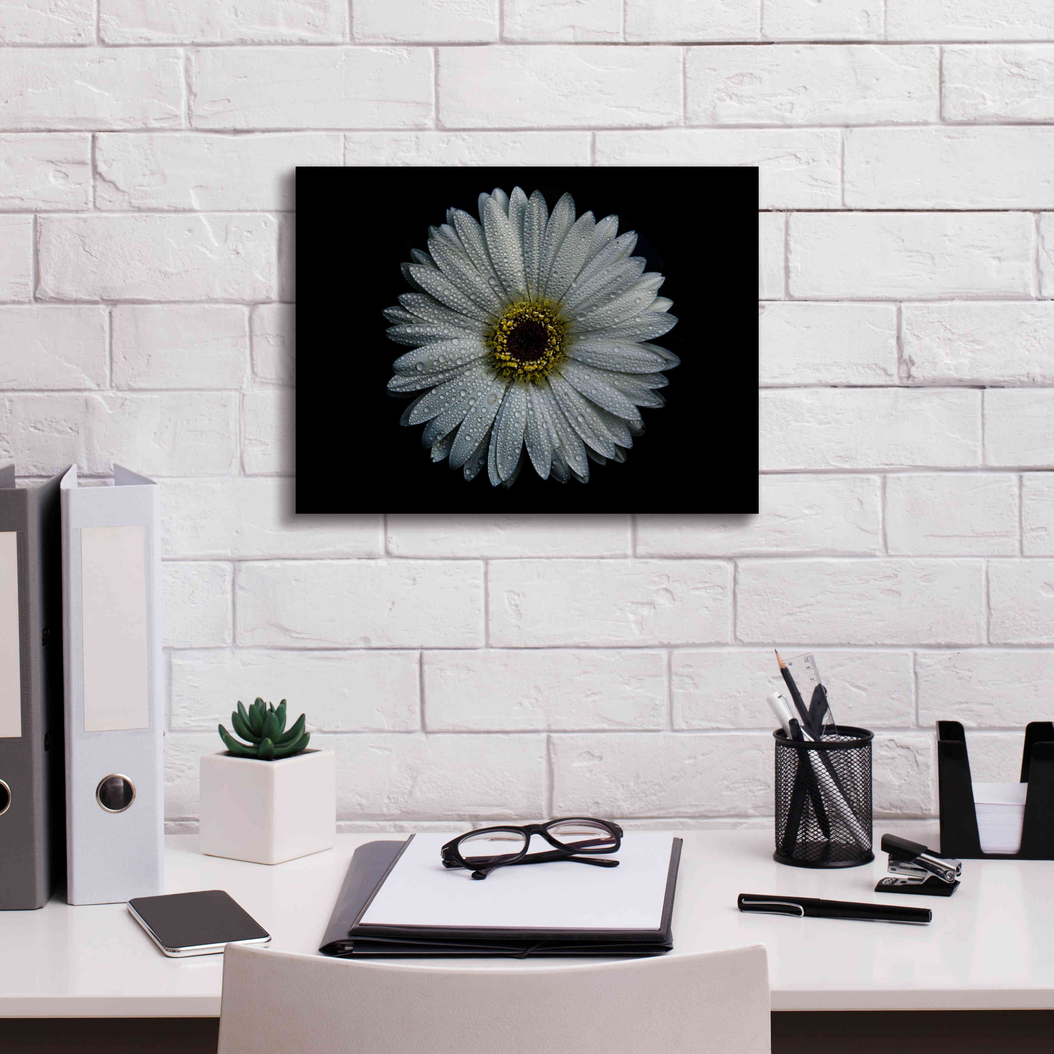 'Backyard Flowers 71 Color Version' by Brian Carson, Giclee Canvas Wall Art,16 x 12