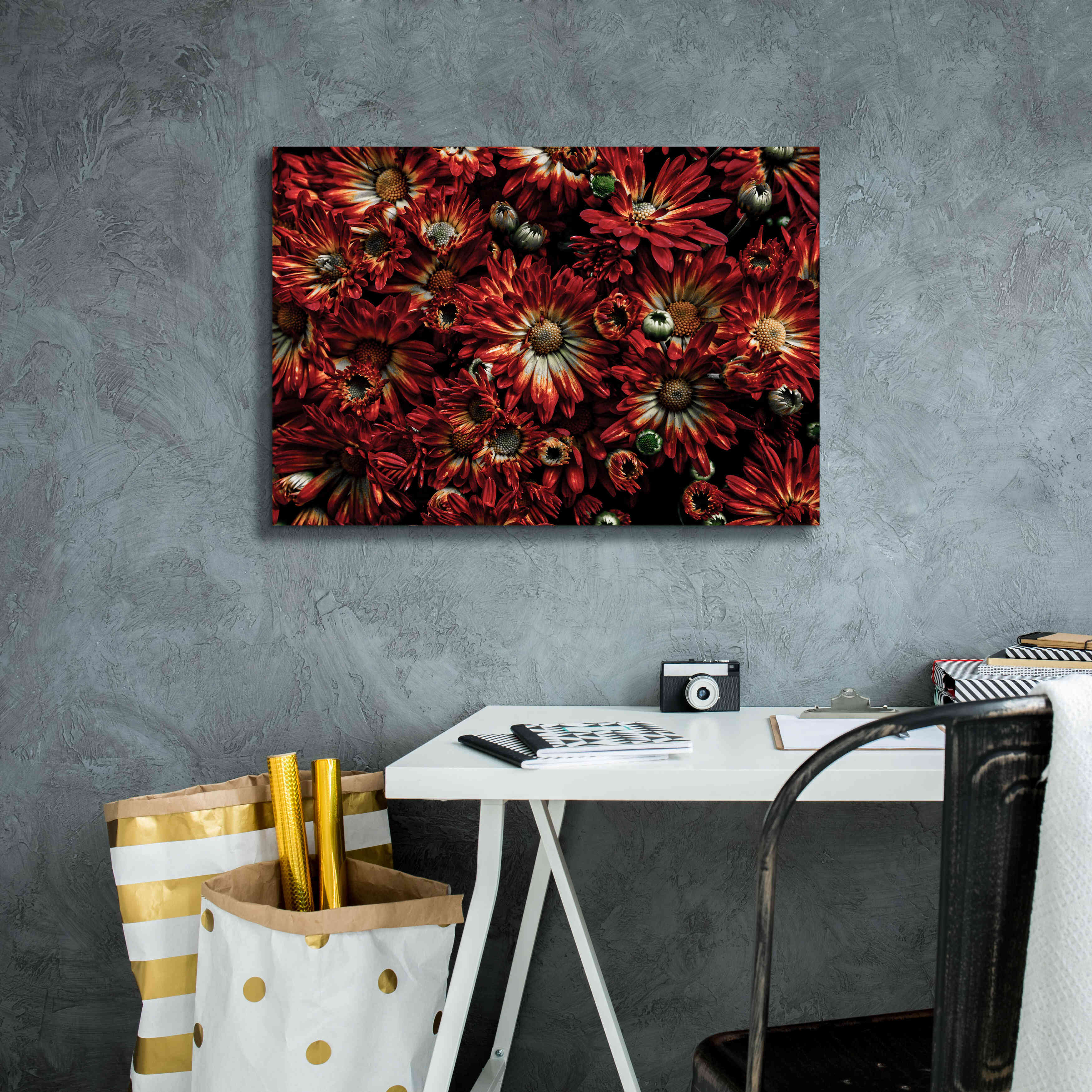 'Backyard Flowers 88 Color Version' by Brian Carson, Giclee Canvas Wall Art,26 x 18