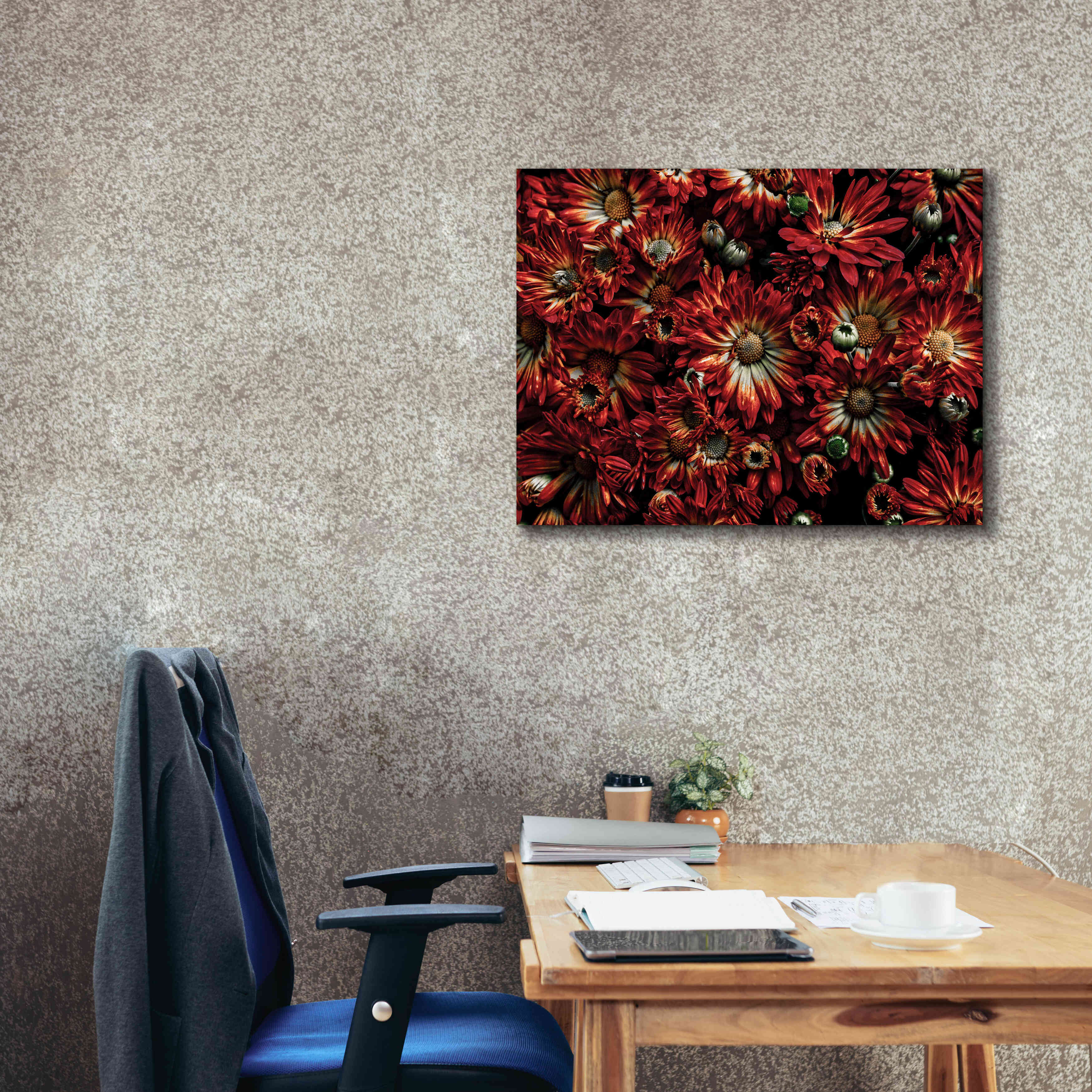 'Backyard Flowers 88 Color Version' by Brian Carson, Giclee Canvas Wall Art,34 x 26