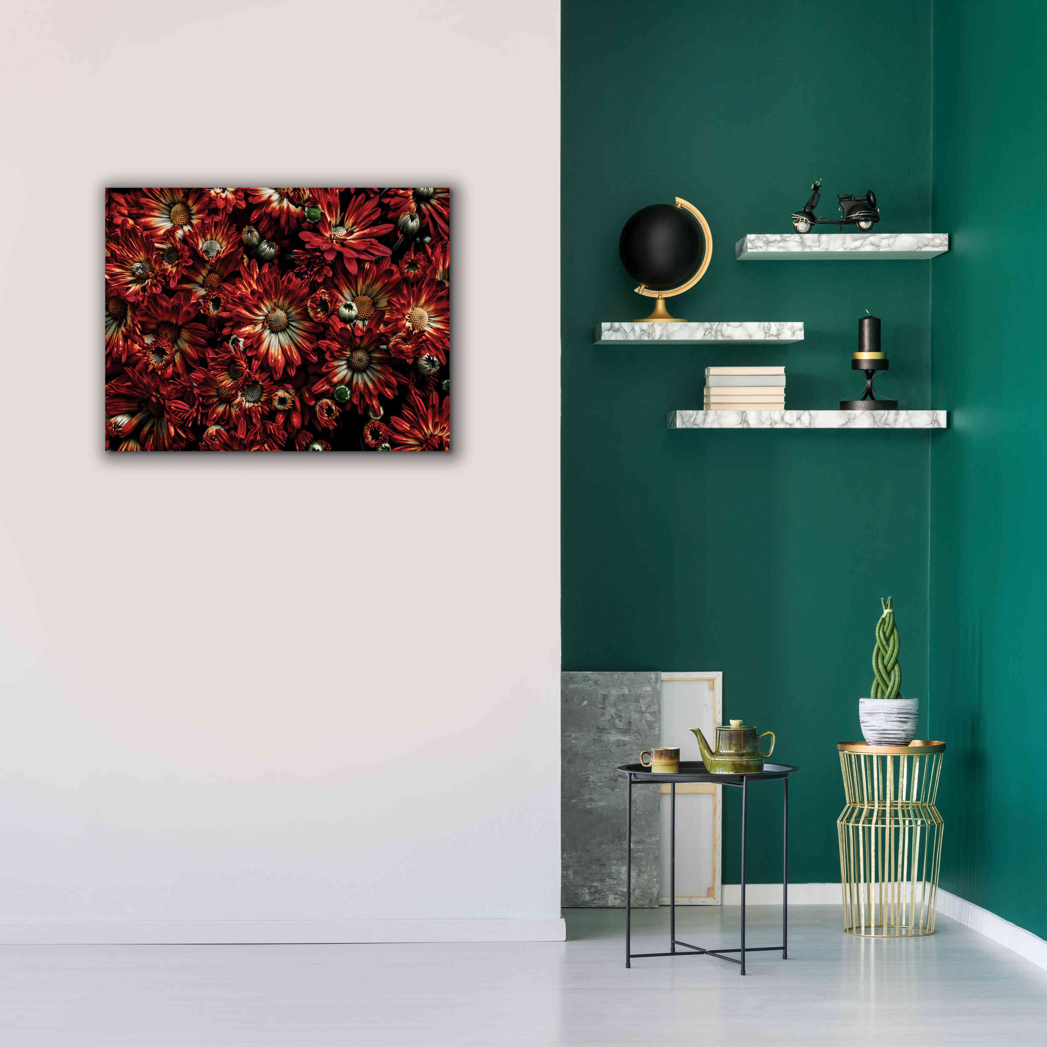 'Backyard Flowers 88 Color Version' by Brian Carson, Giclee Canvas Wall Art,34 x 26