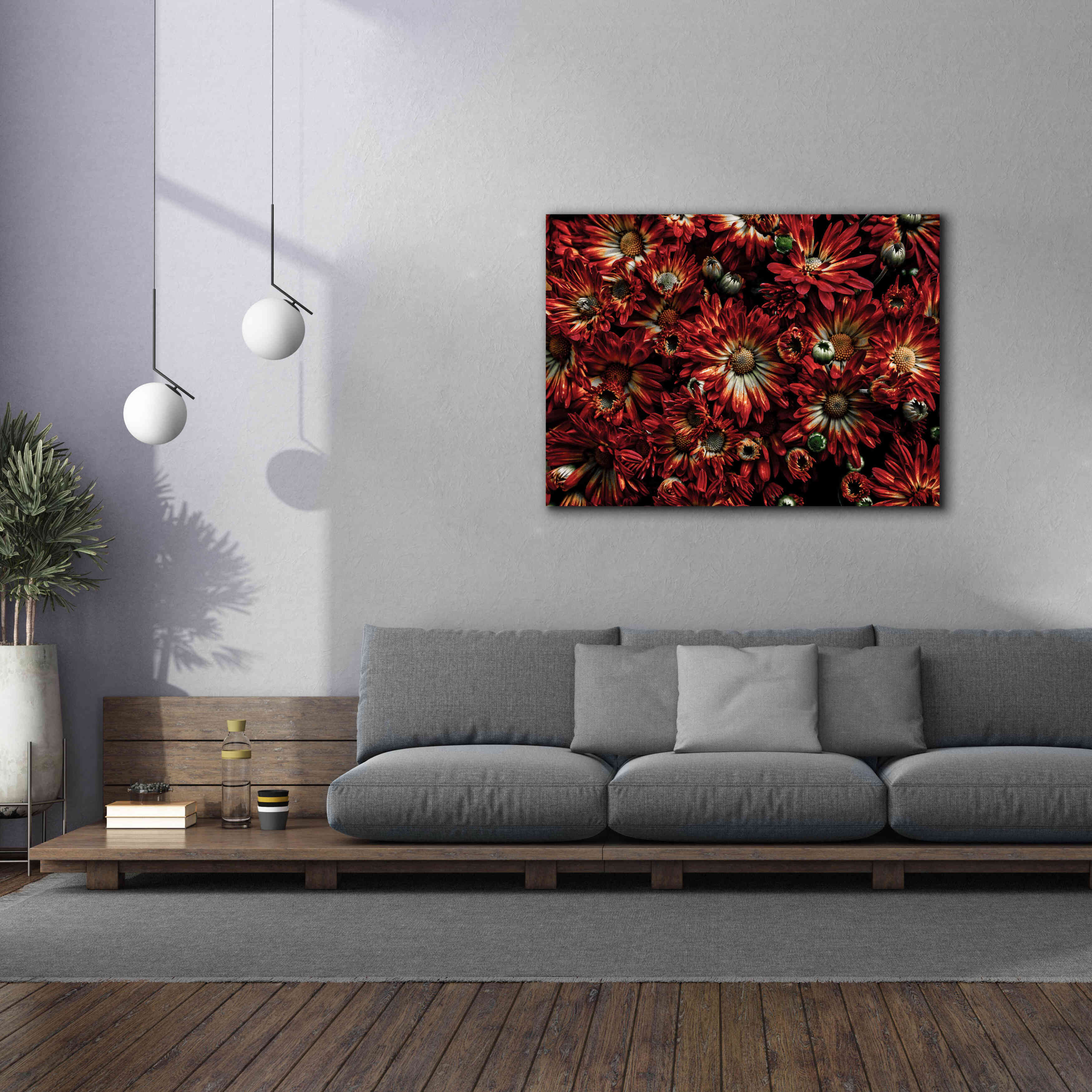 'Backyard Flowers 88 Color Version' by Brian Carson, Giclee Canvas Wall Art,54 x 40