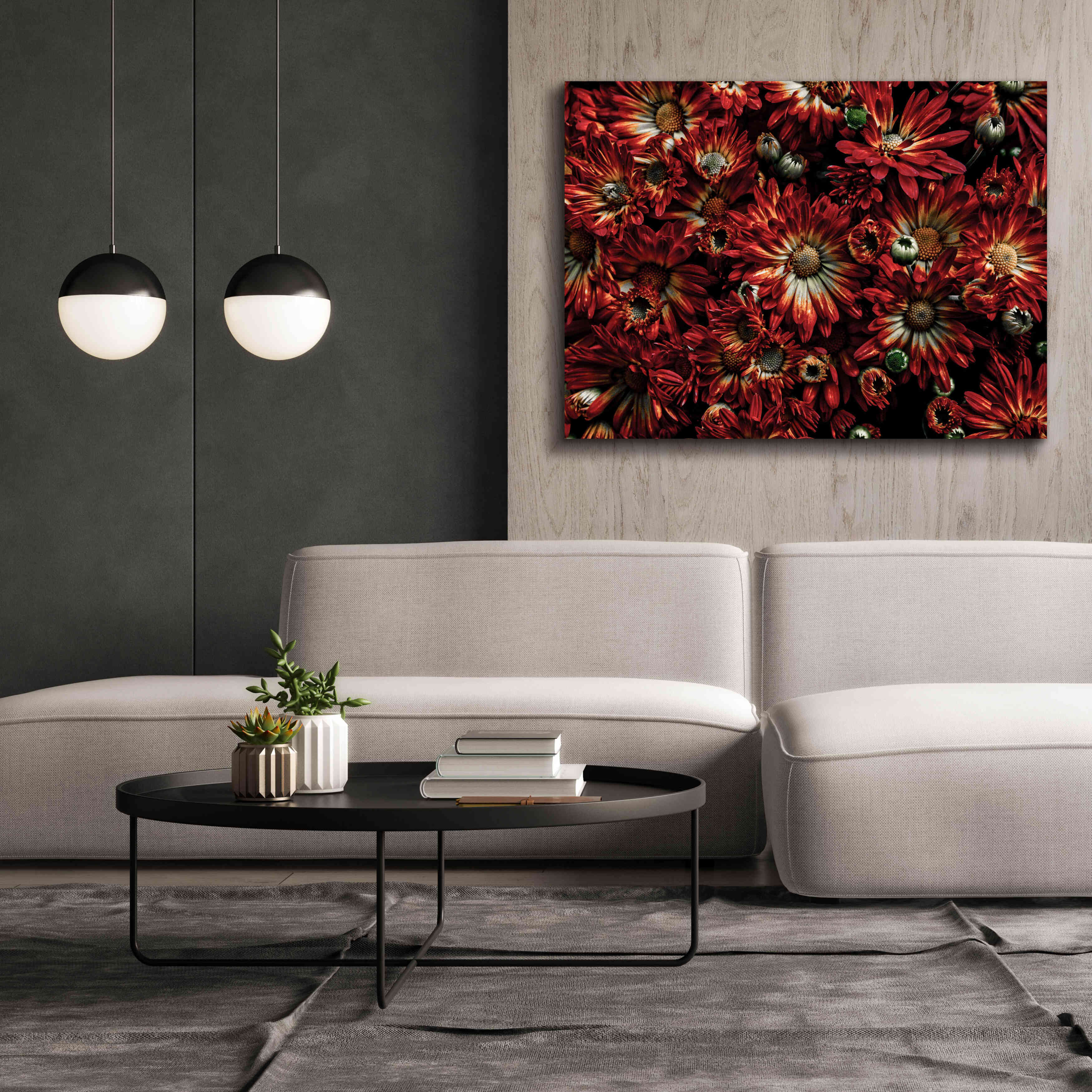 'Backyard Flowers 88 Color Version' by Brian Carson, Giclee Canvas Wall Art,54 x 40