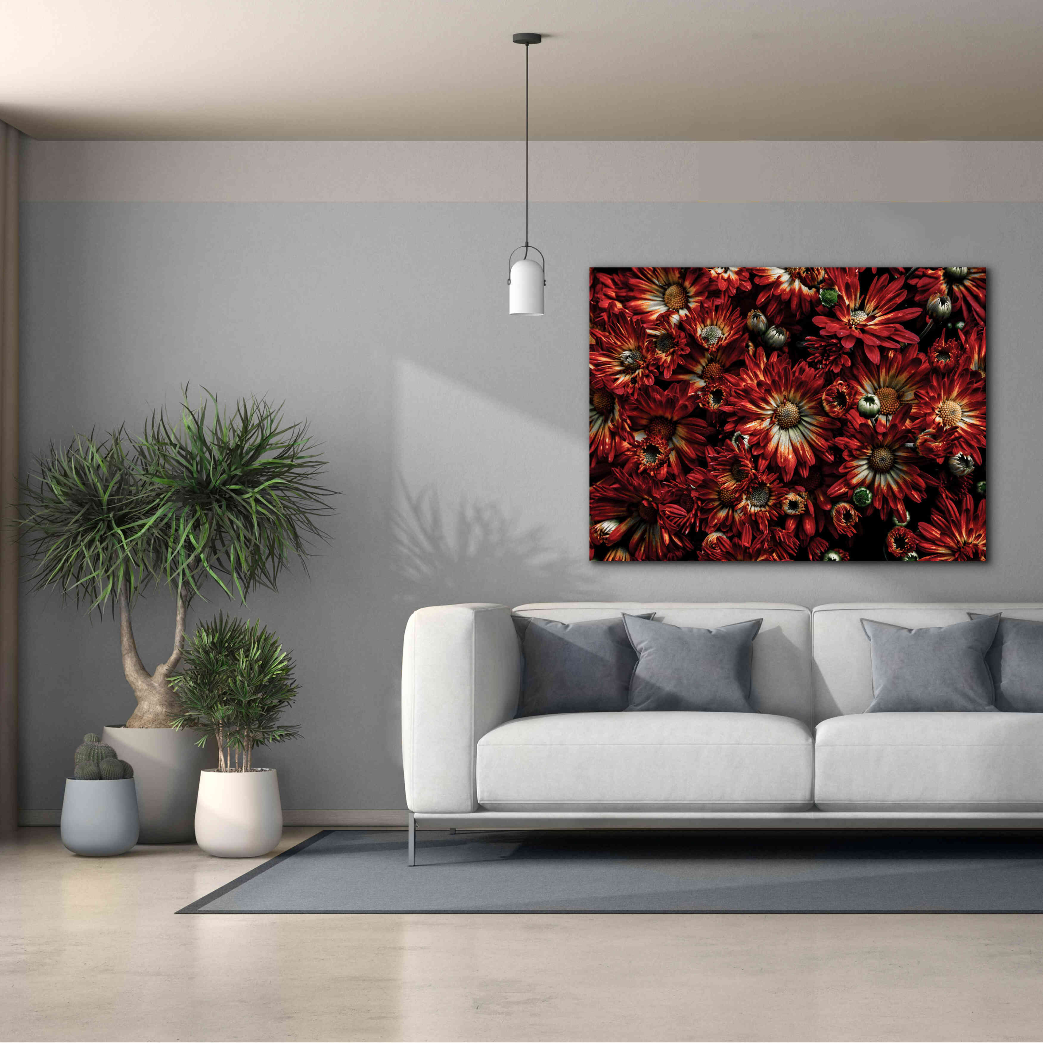'Backyard Flowers 88 Color Version' by Brian Carson, Giclee Canvas Wall Art,54 x 40