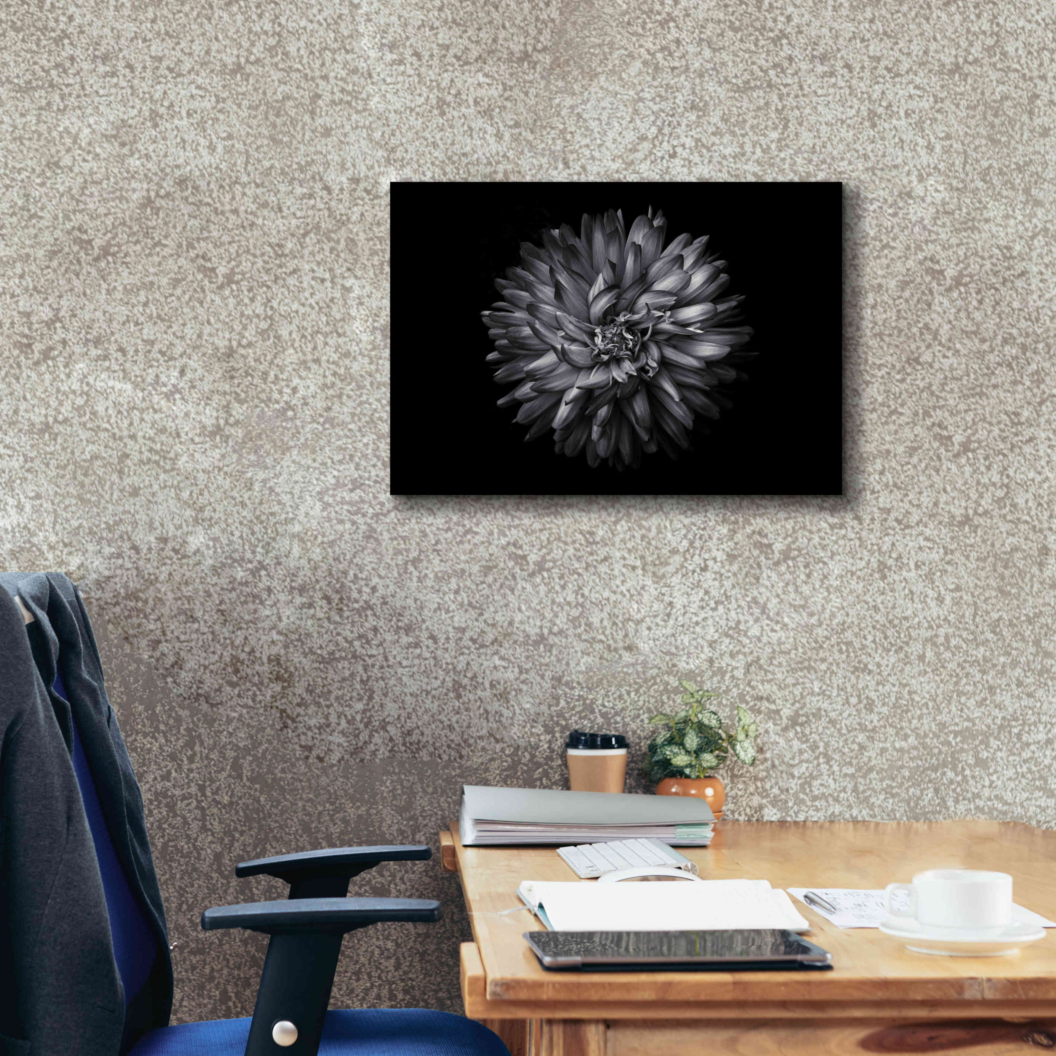 'Backyard Flowers In Black And White 20' by Brian Carson, Giclee Canvas Wall Art,26 x 18