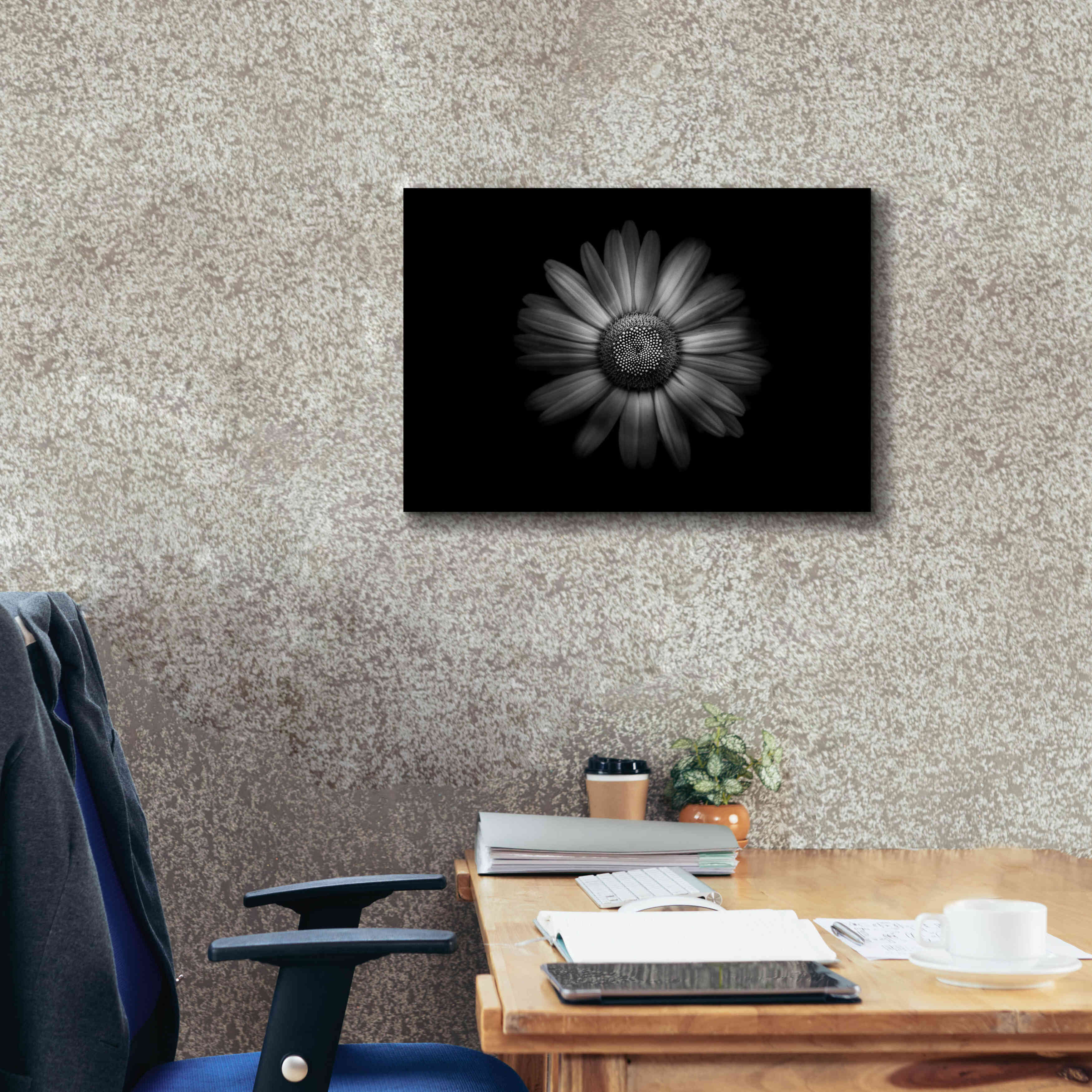 'Backyard Flowers In Black And White 31' by Brian Carson, Giclee Canvas Wall Art,26 x 18