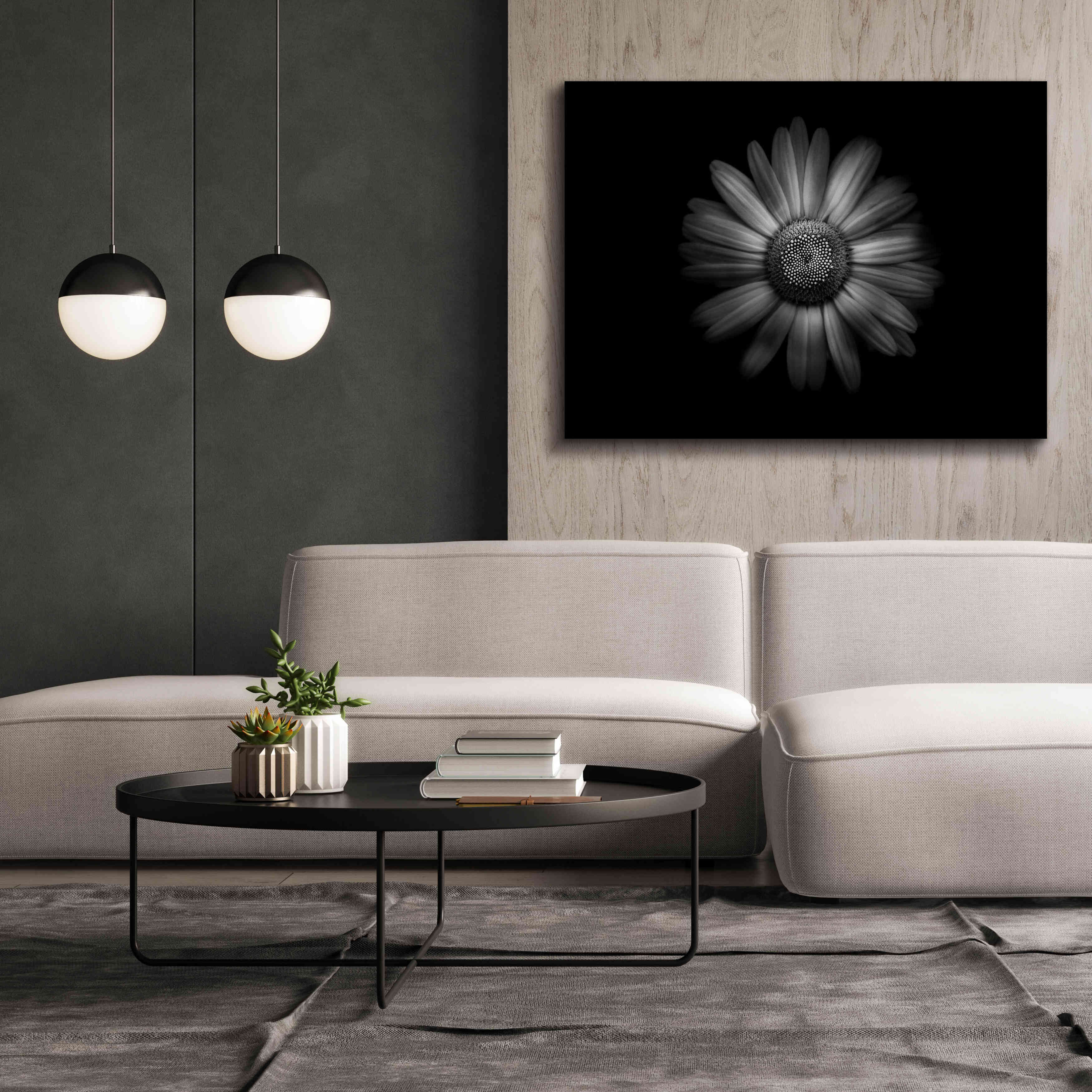 'Backyard Flowers In Black And White 31' by Brian Carson, Giclee Canvas Wall Art,54 x 40
