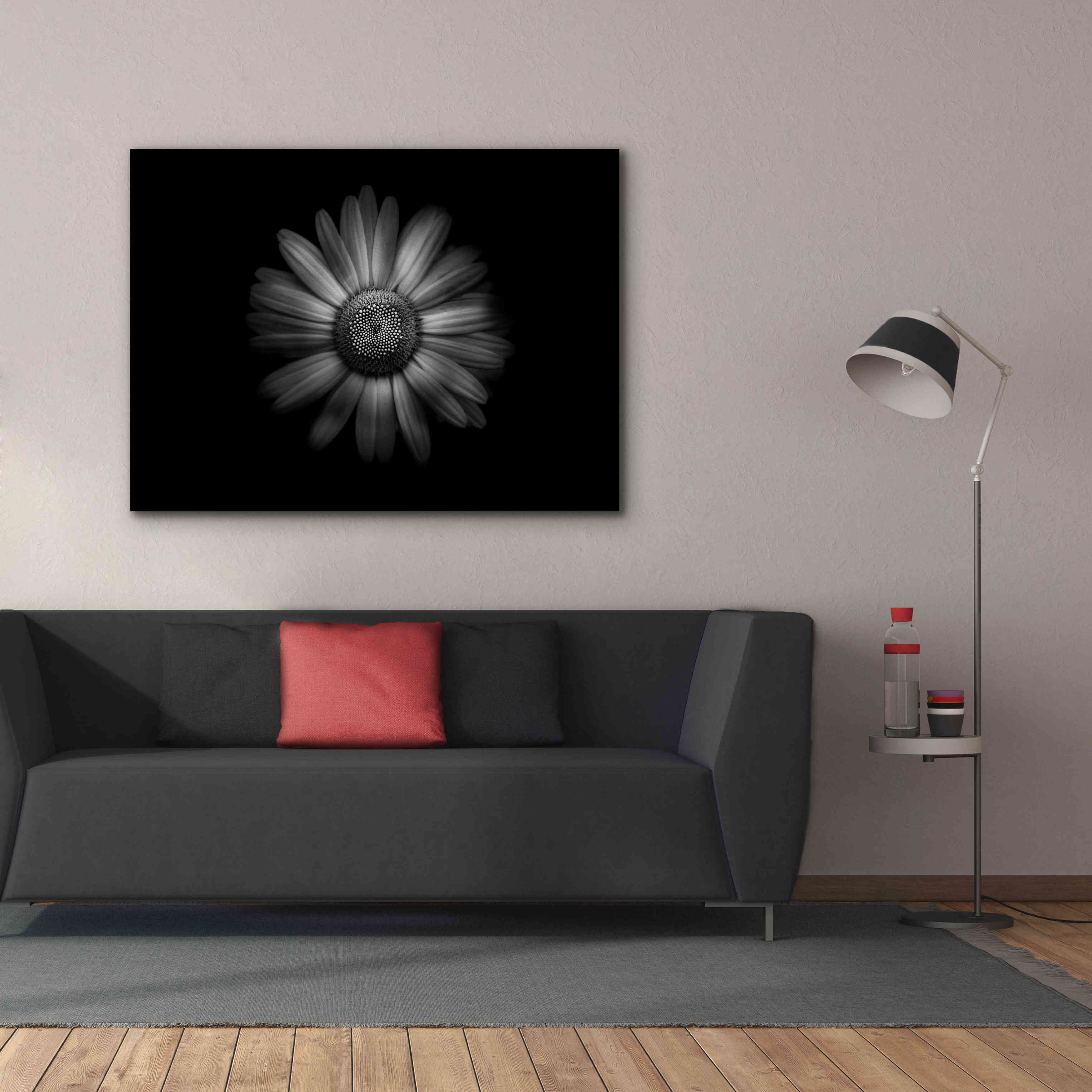 'Backyard Flowers In Black And White 31' by Brian Carson, Giclee Canvas Wall Art,54 x 40