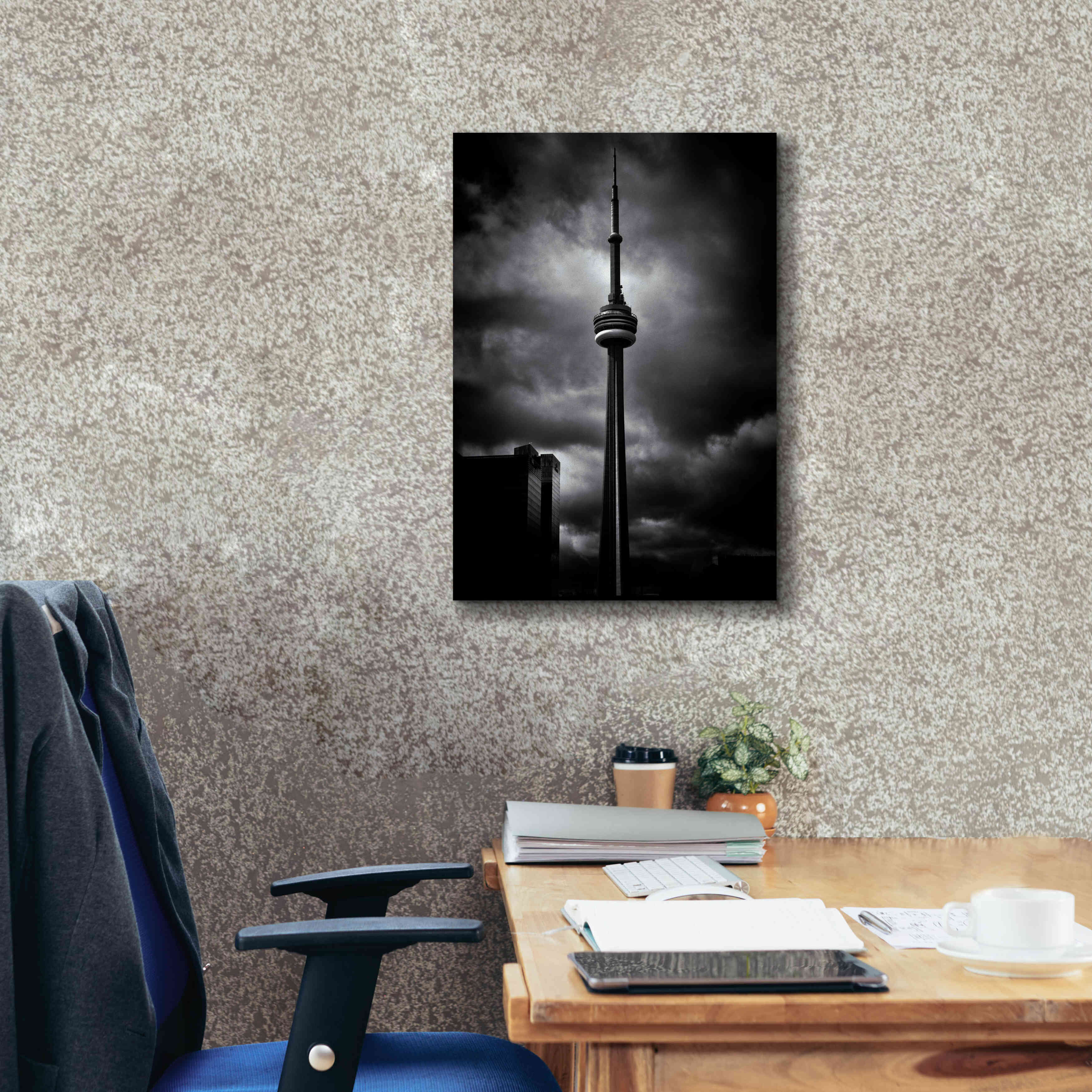 'CN Tower Toronto Canada No 6' by Brian Carson, Giclee Canvas Wall Art,18 x 26