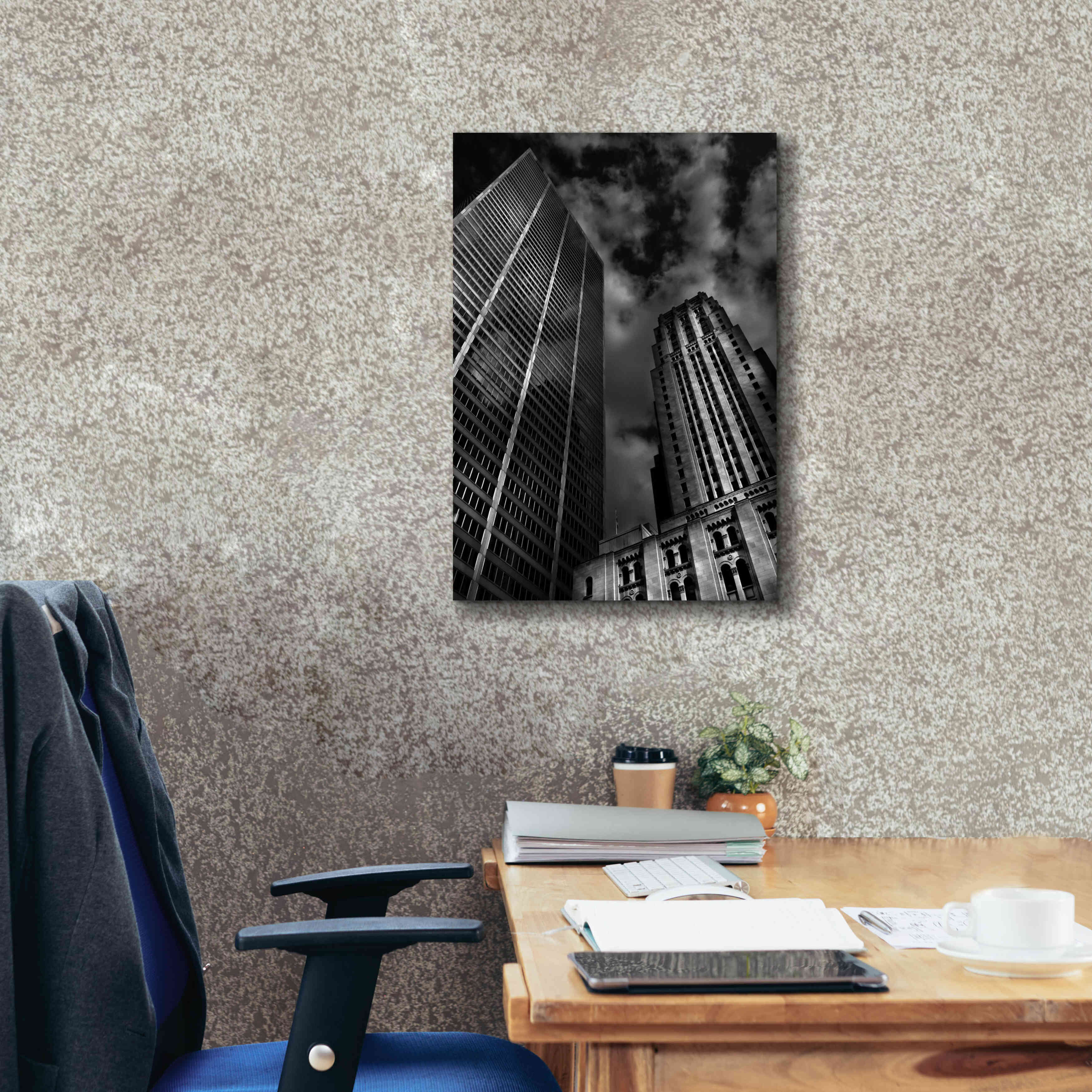 'Commerce Court Courtyard View No 1' by Brian Carson, Giclee Canvas Wall Art,18 x 26