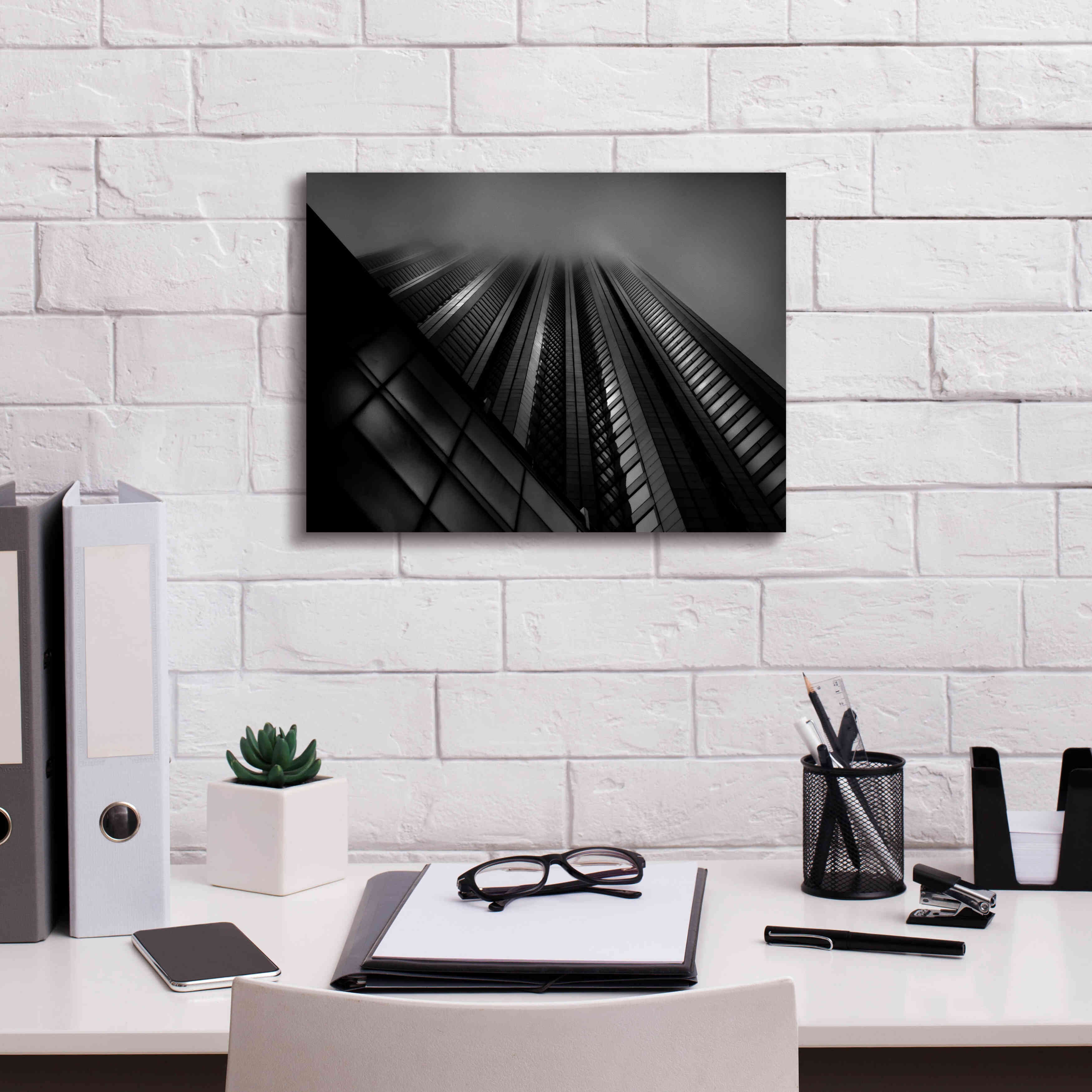 'Downtown Fogfest No 10' by Brian Carson, Giclee Canvas Wall Art,16 x 12