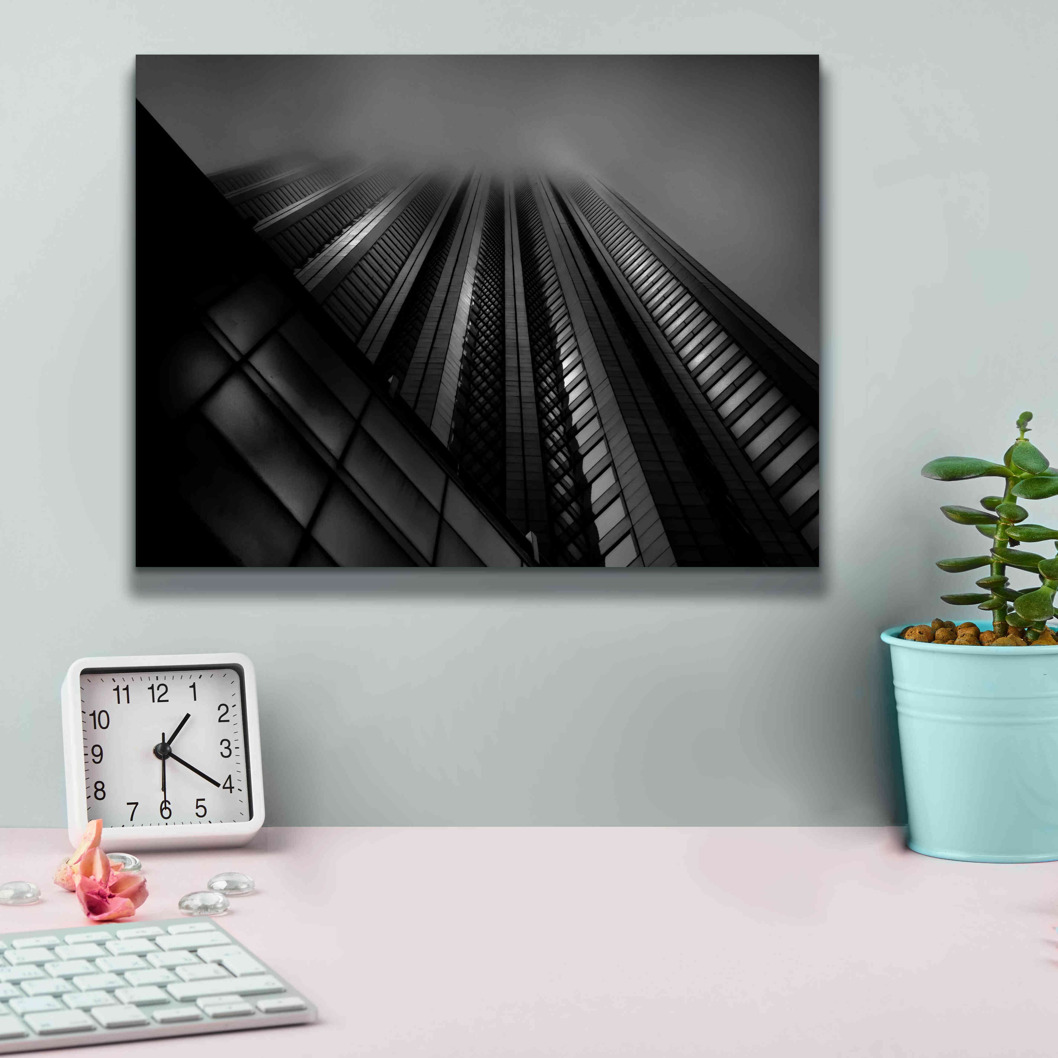 'Downtown Fogfest No 10' by Brian Carson, Giclee Canvas Wall Art,16 x 12