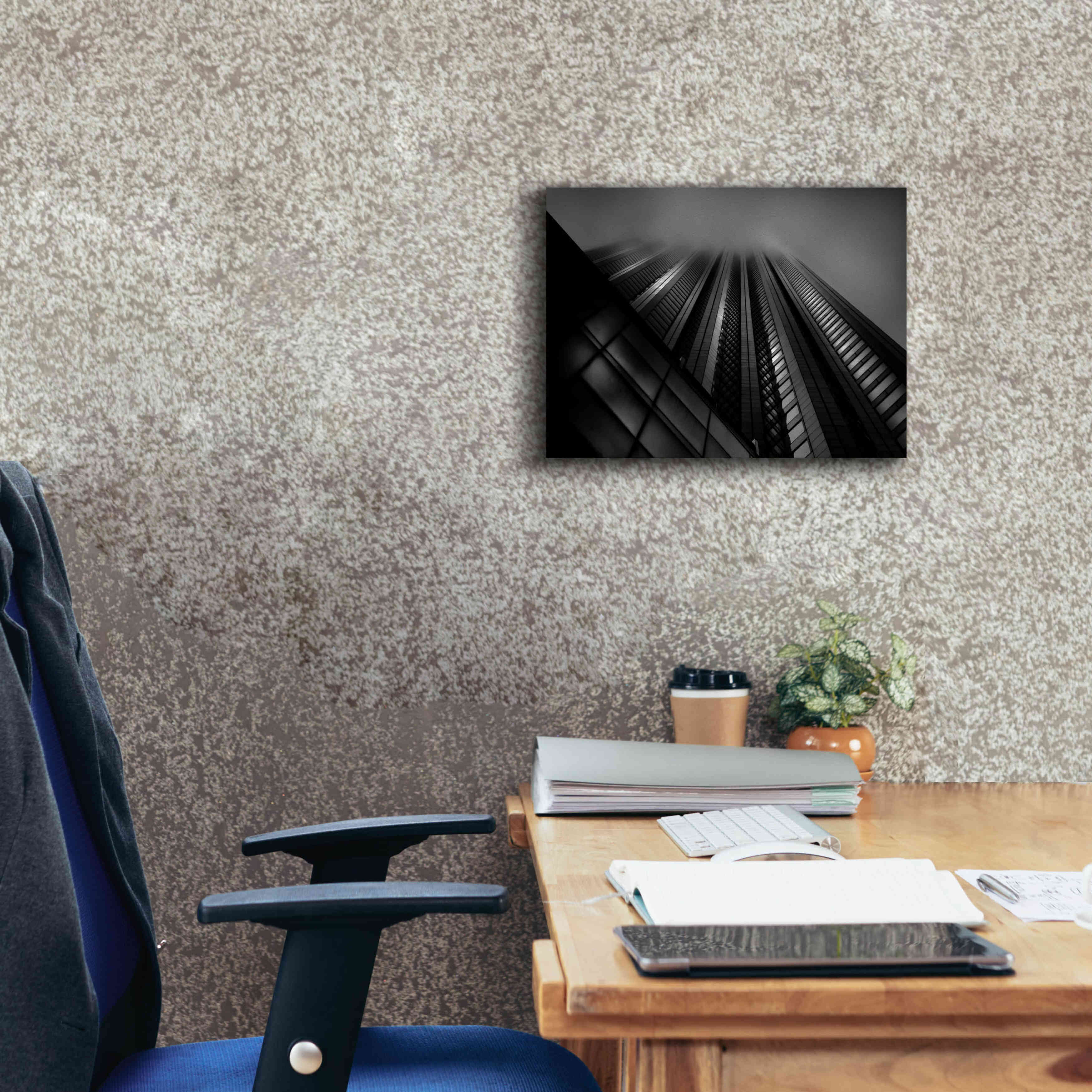 'Downtown Fogfest No 10' by Brian Carson, Giclee Canvas Wall Art,16 x 12