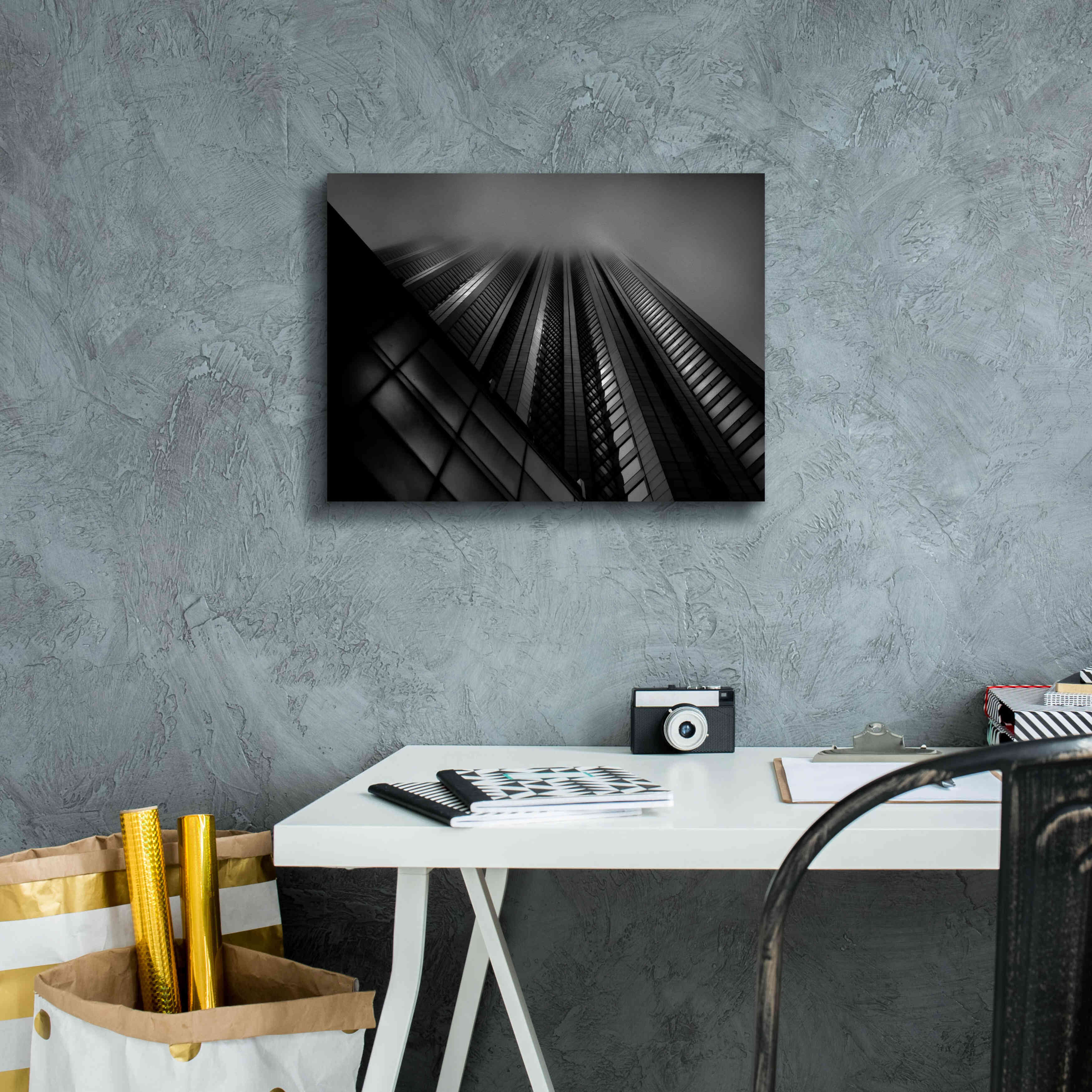 'Downtown Fogfest No 10' by Brian Carson, Giclee Canvas Wall Art,16 x 12