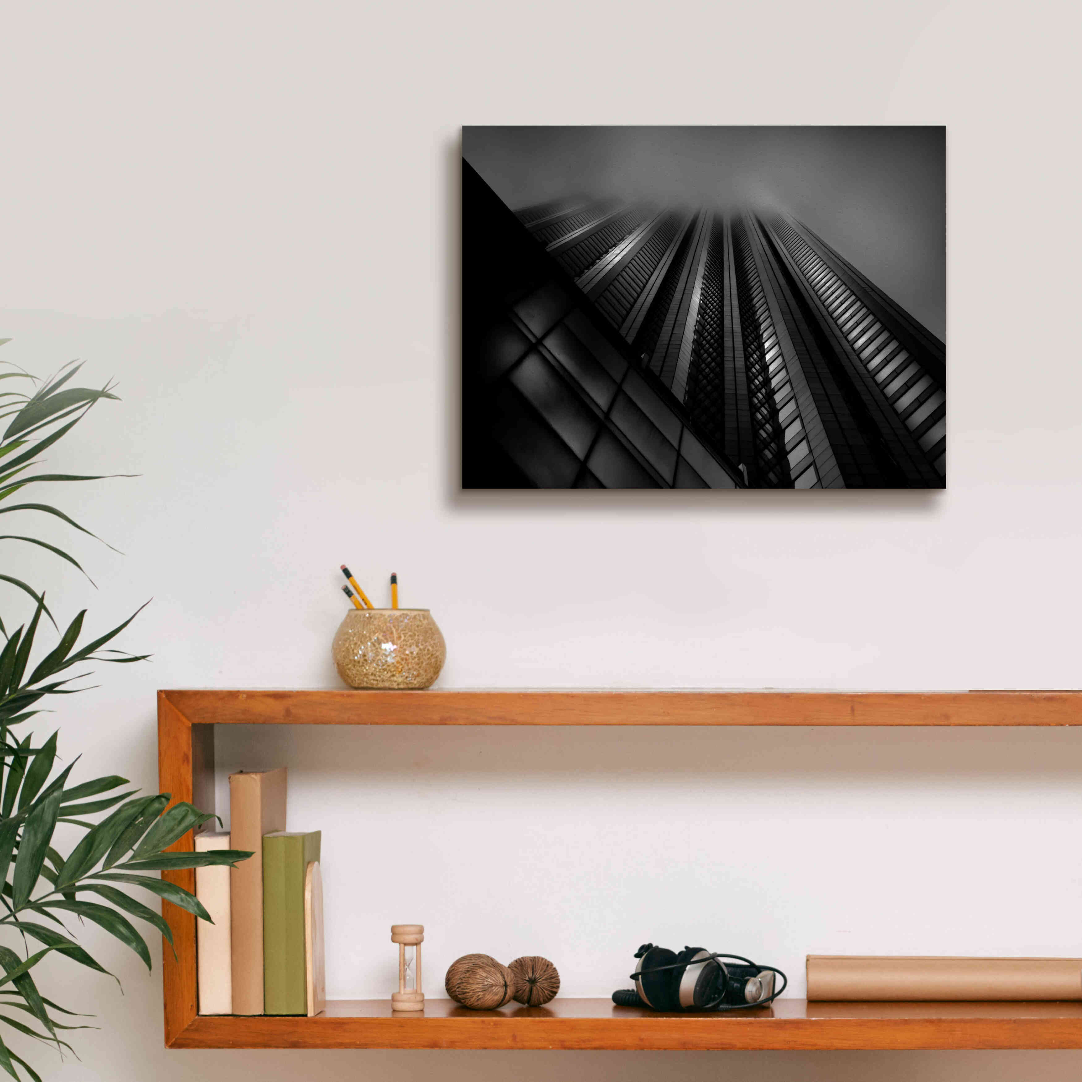 'Downtown Fogfest No 10' by Brian Carson, Giclee Canvas Wall Art,16 x 12