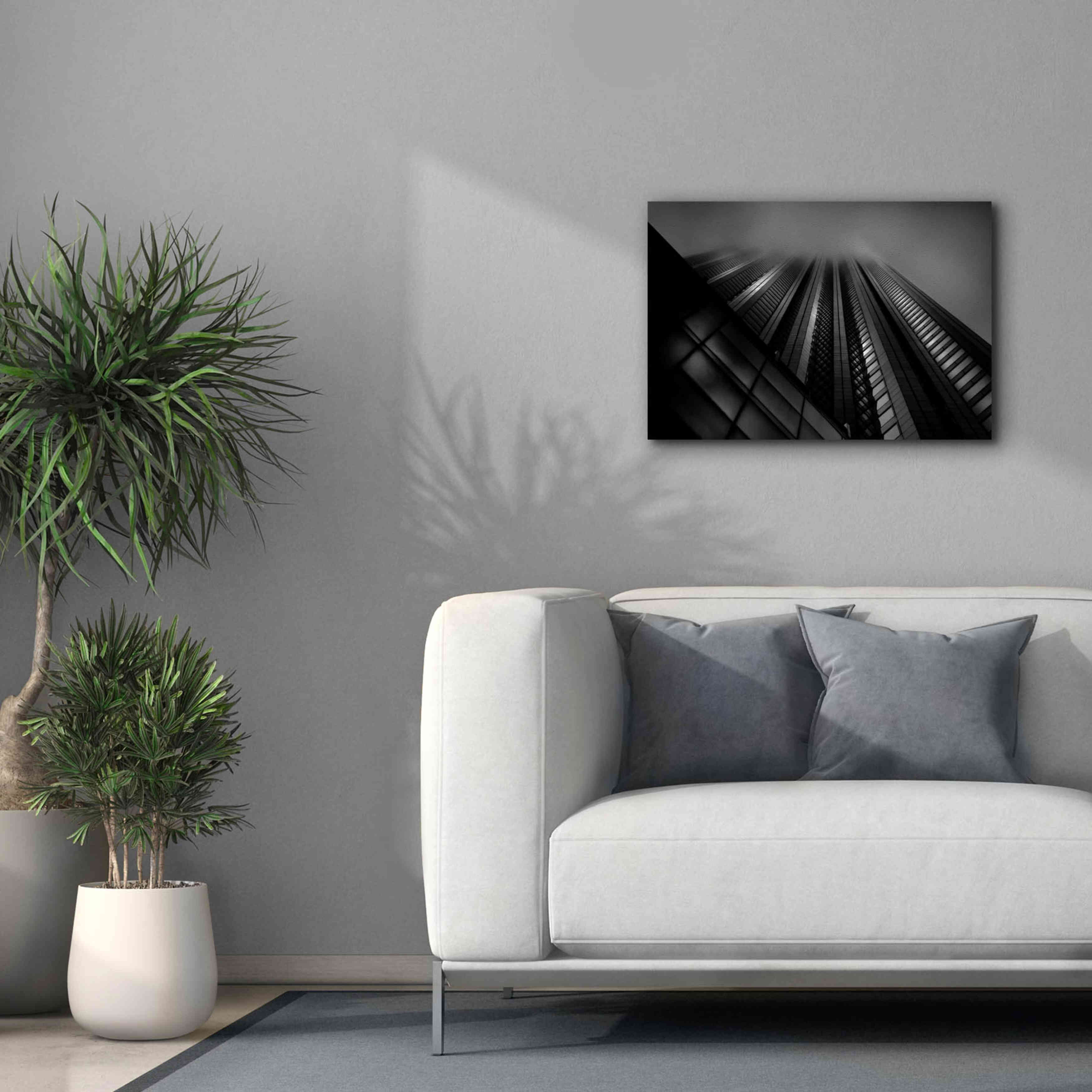 'Downtown Fogfest No 10' by Brian Carson, Giclee Canvas Wall Art,26 x 18