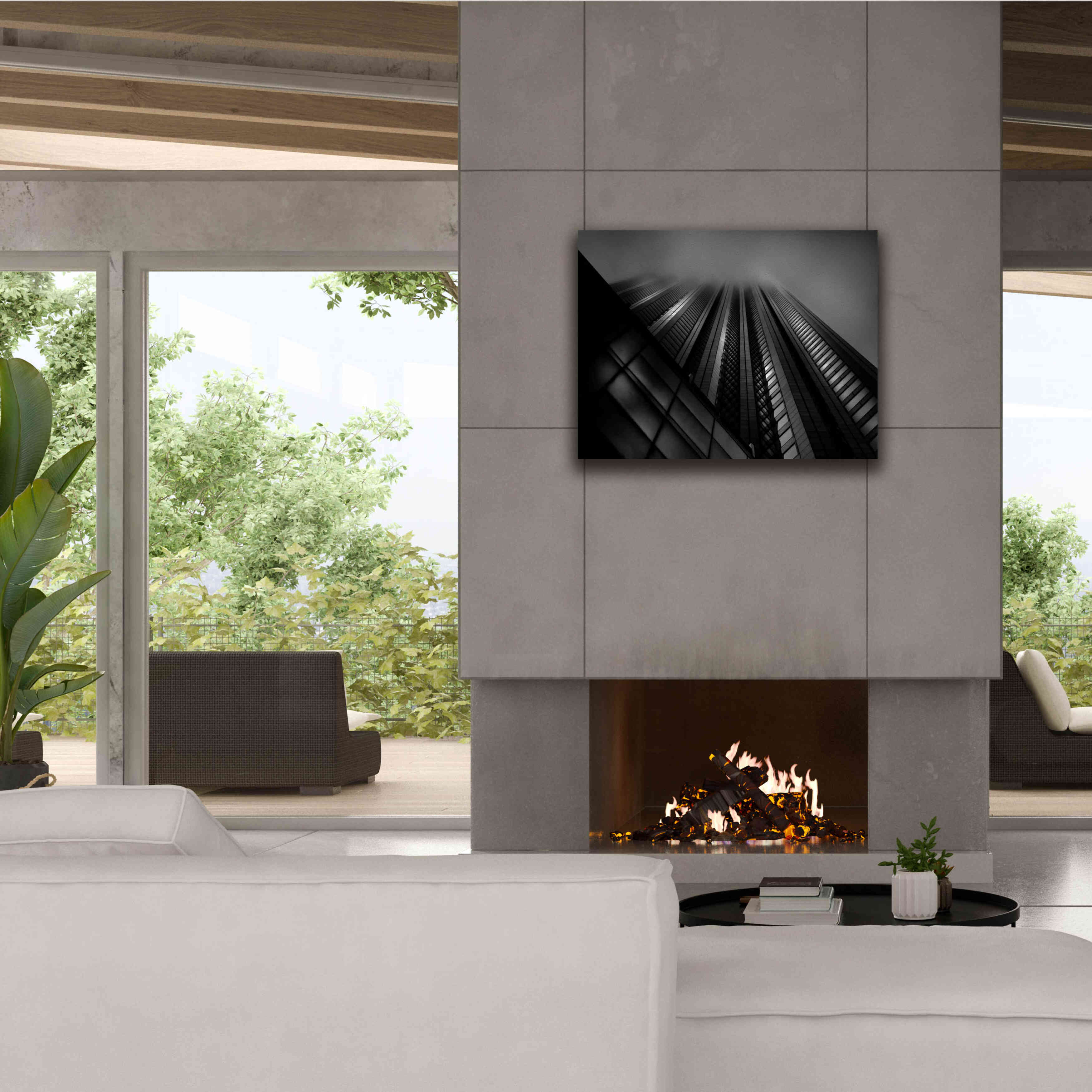 'Downtown Fogfest No 10' by Brian Carson, Giclee Canvas Wall Art,34 x 26