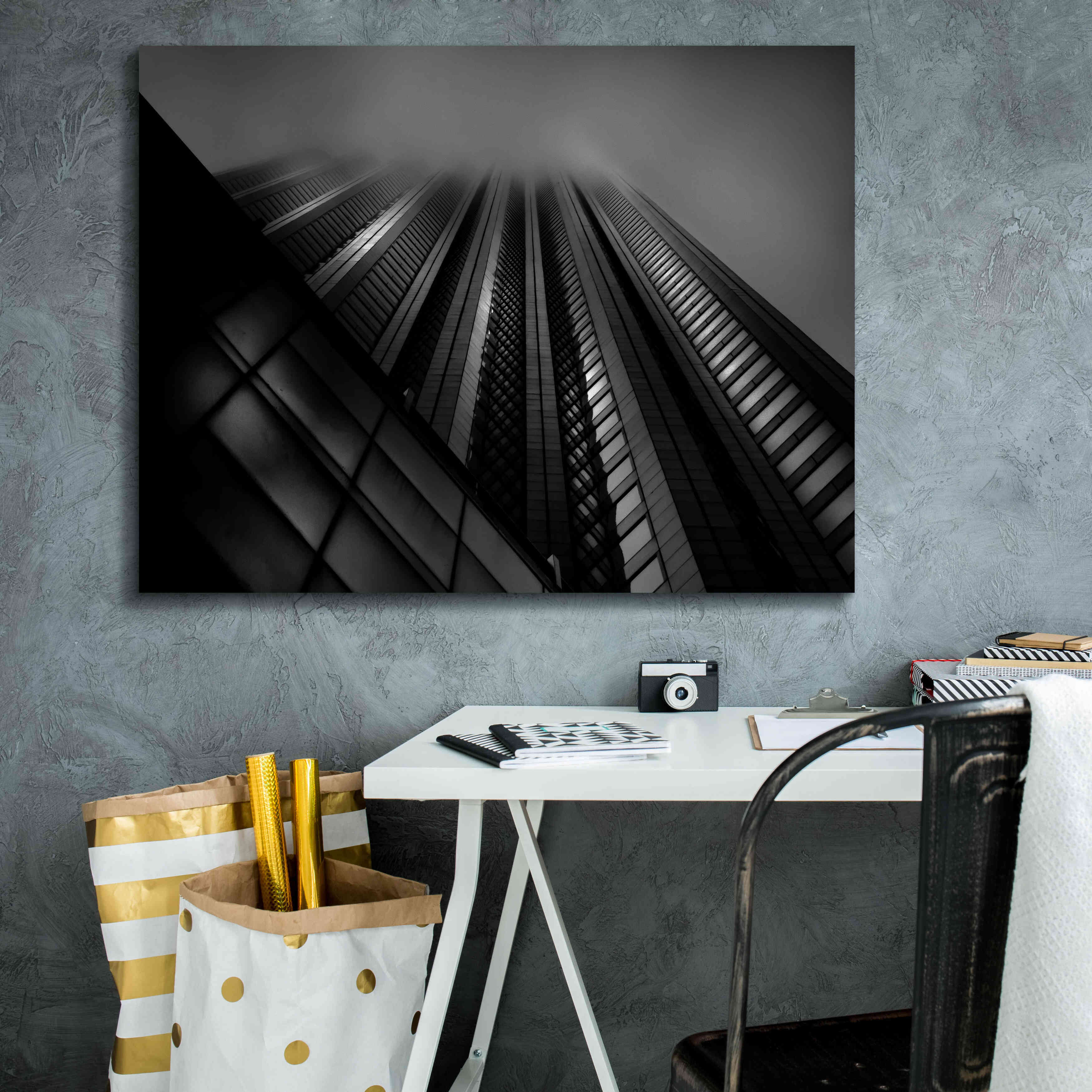 'Downtown Fogfest No 10' by Brian Carson, Giclee Canvas Wall Art,34 x 26