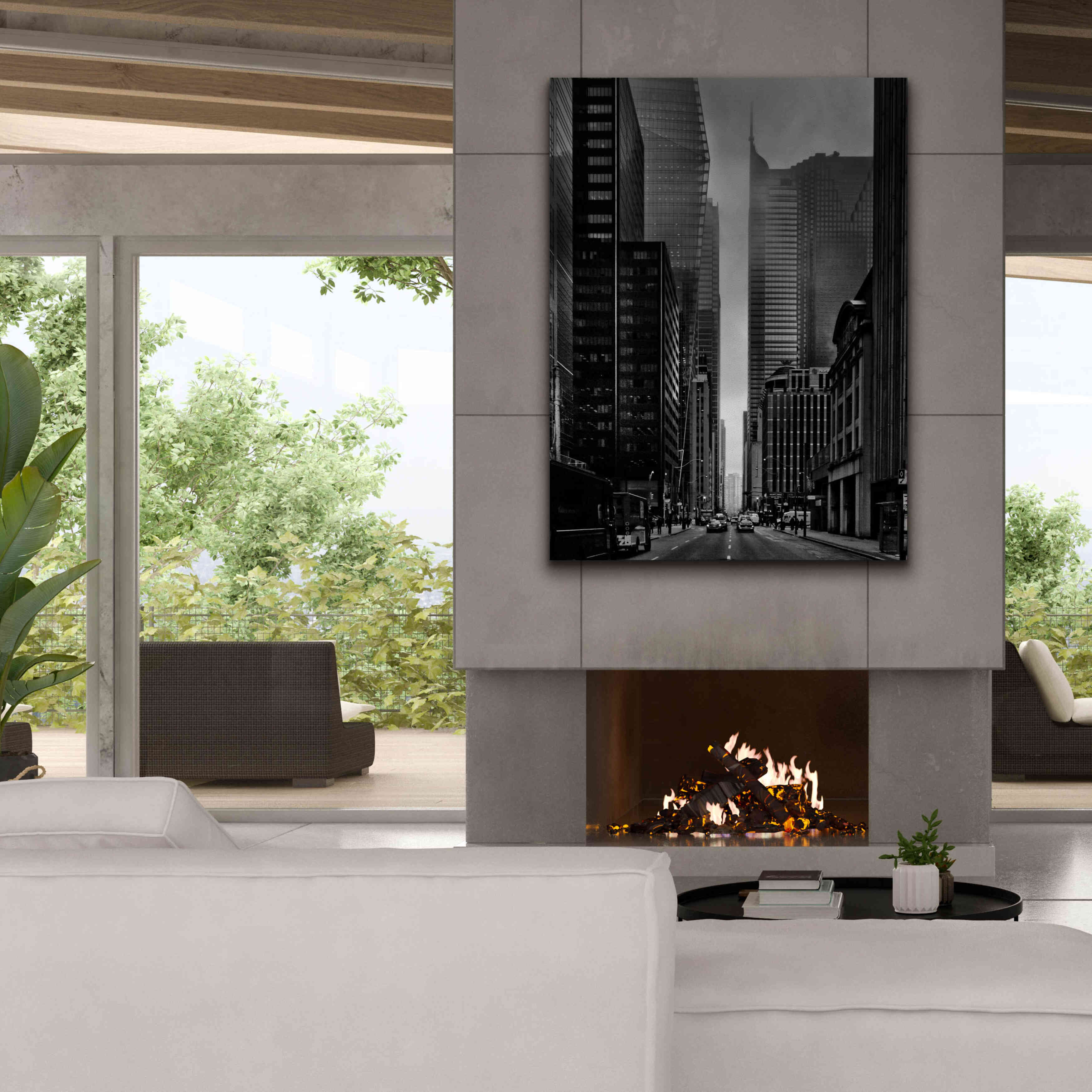 'Downtown Fogfest No 25' by Brian Carson, Giclee Canvas Wall Art,40 x 54